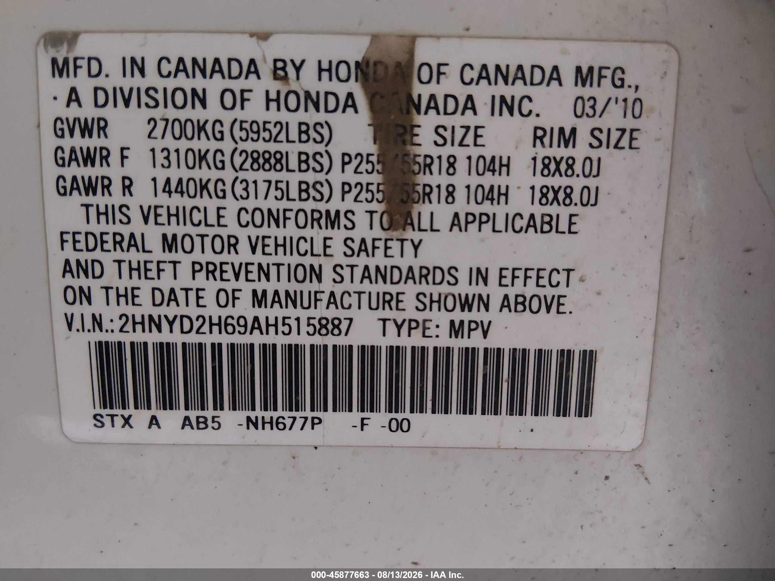 2010 Acura Mdx Technology Package White vin: 2HNYD2H69AH515887