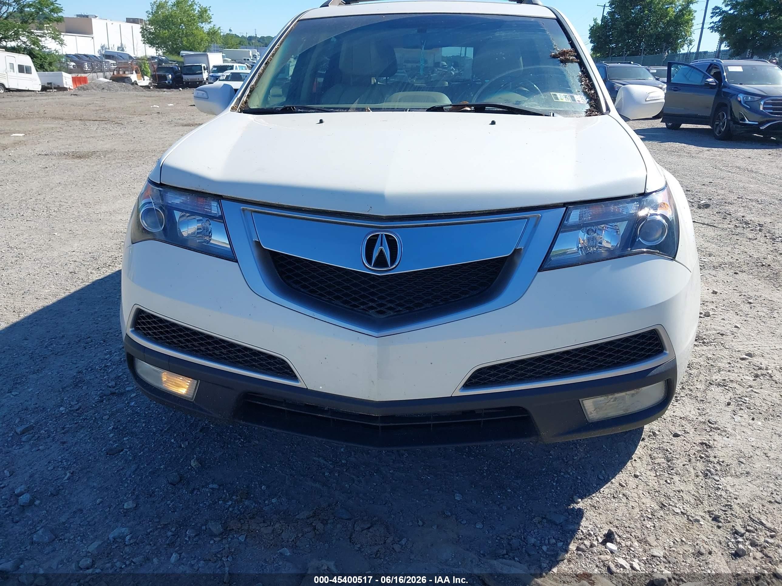 2011 Acura Mdx Technology Package White vin: 2HNYD2H69BH531430