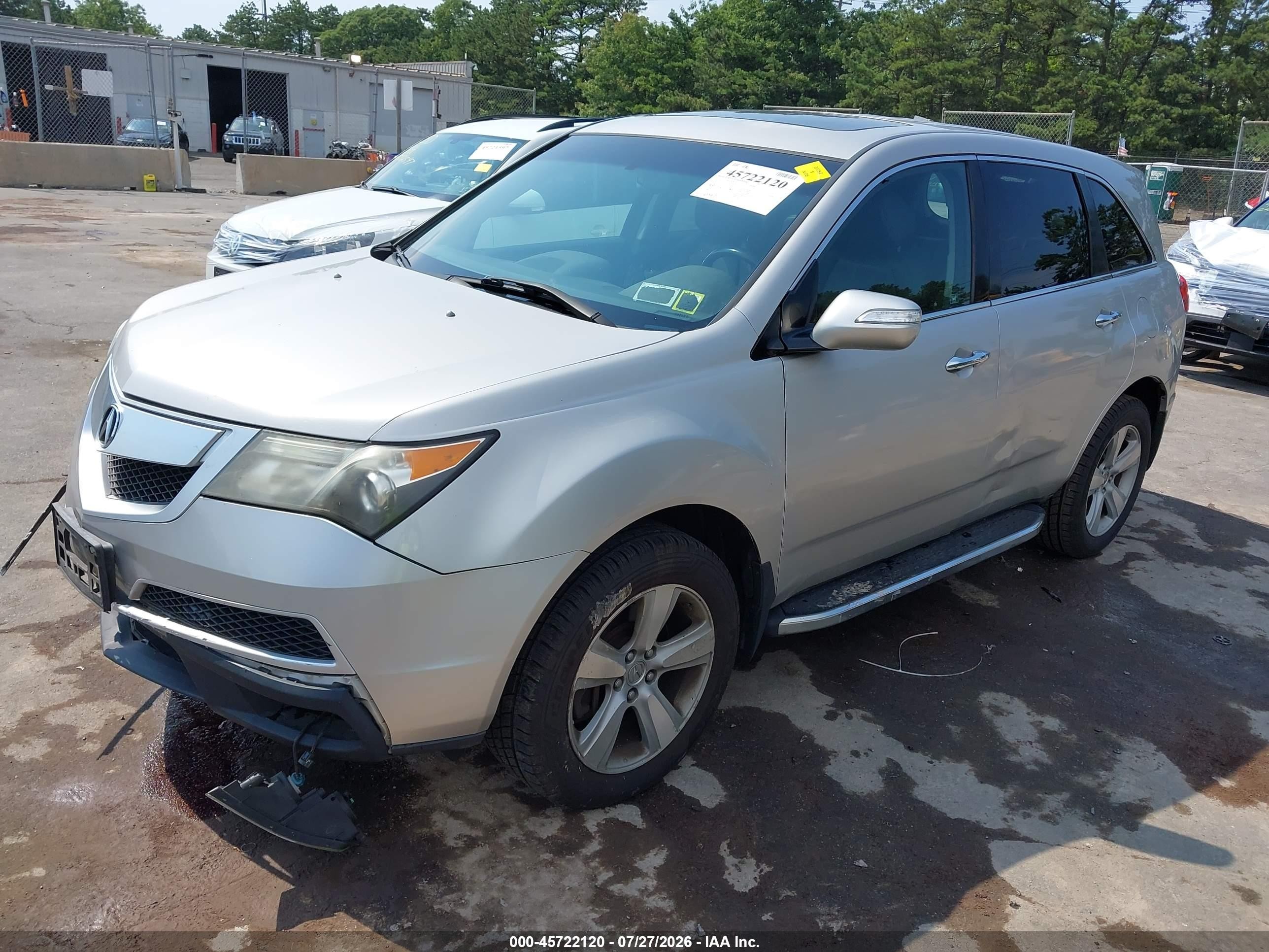2010 Acura Mdx Technology Package Silver vin: 2HNYD2H6XAH501934