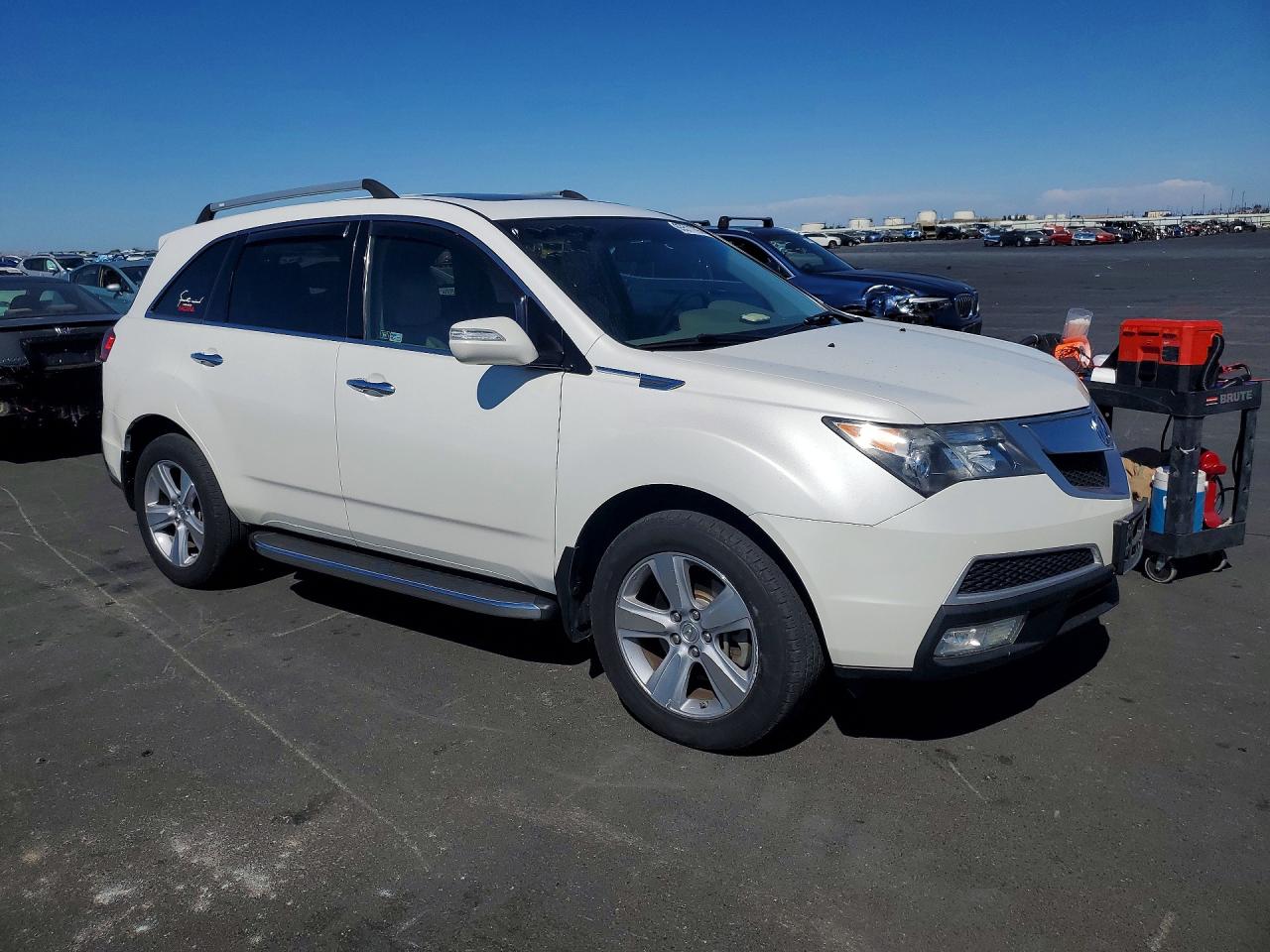 2011 Acura Mdx Technology White vin: 2HNYD2H6XBH510795