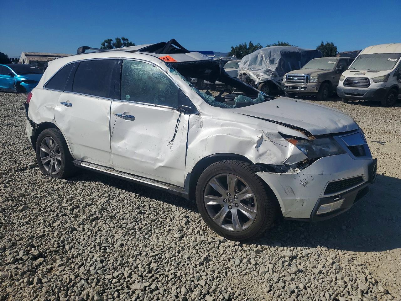 2011 Acura Mdx Advance White vin: 2HNYD2H70BH537111