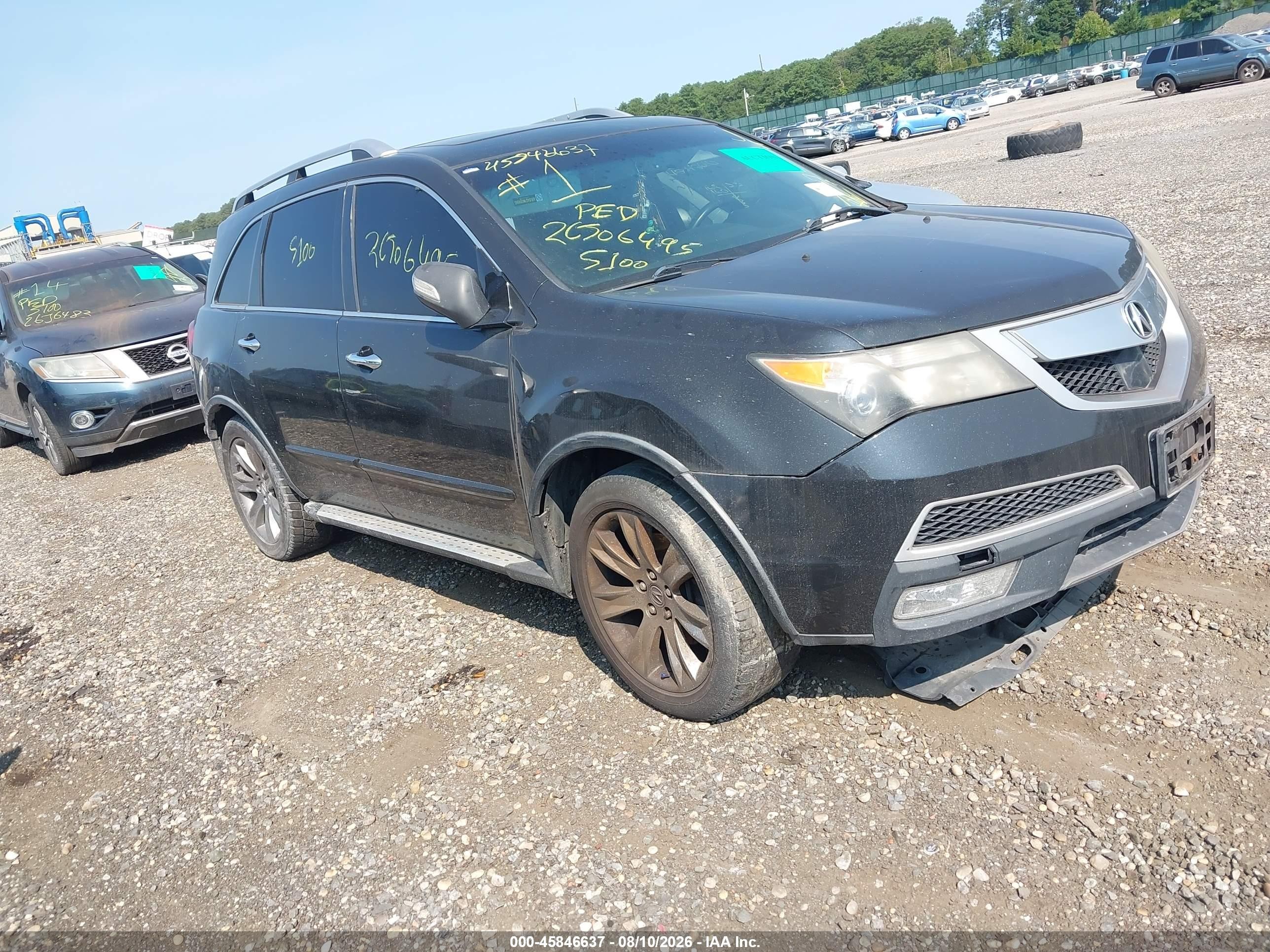 2011 Acura Mdx Advance Package Black vin: 2HNYD2H71BH520012