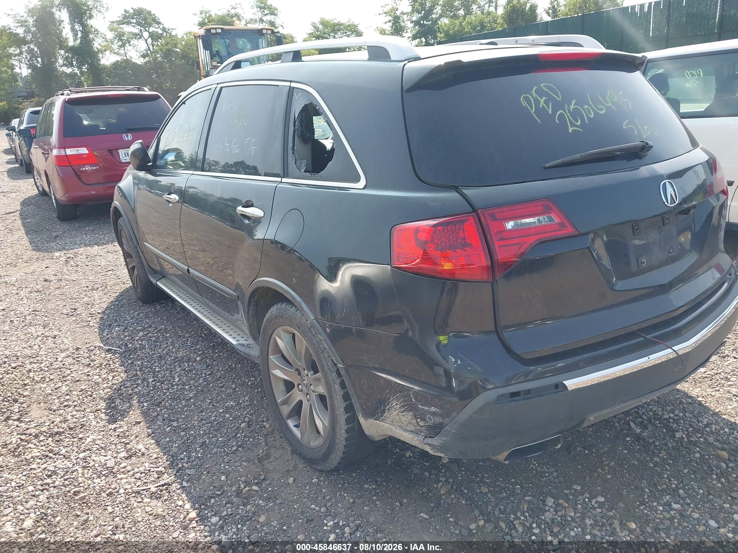2011 Acura Mdx Advance Package Black vin: 2HNYD2H71BH520012