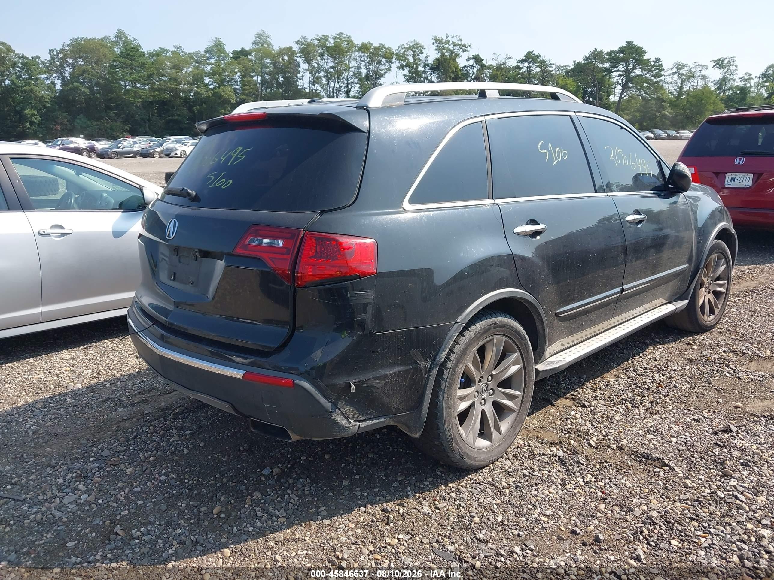 2011 Acura Mdx Advance Package Black vin: 2HNYD2H71BH520012