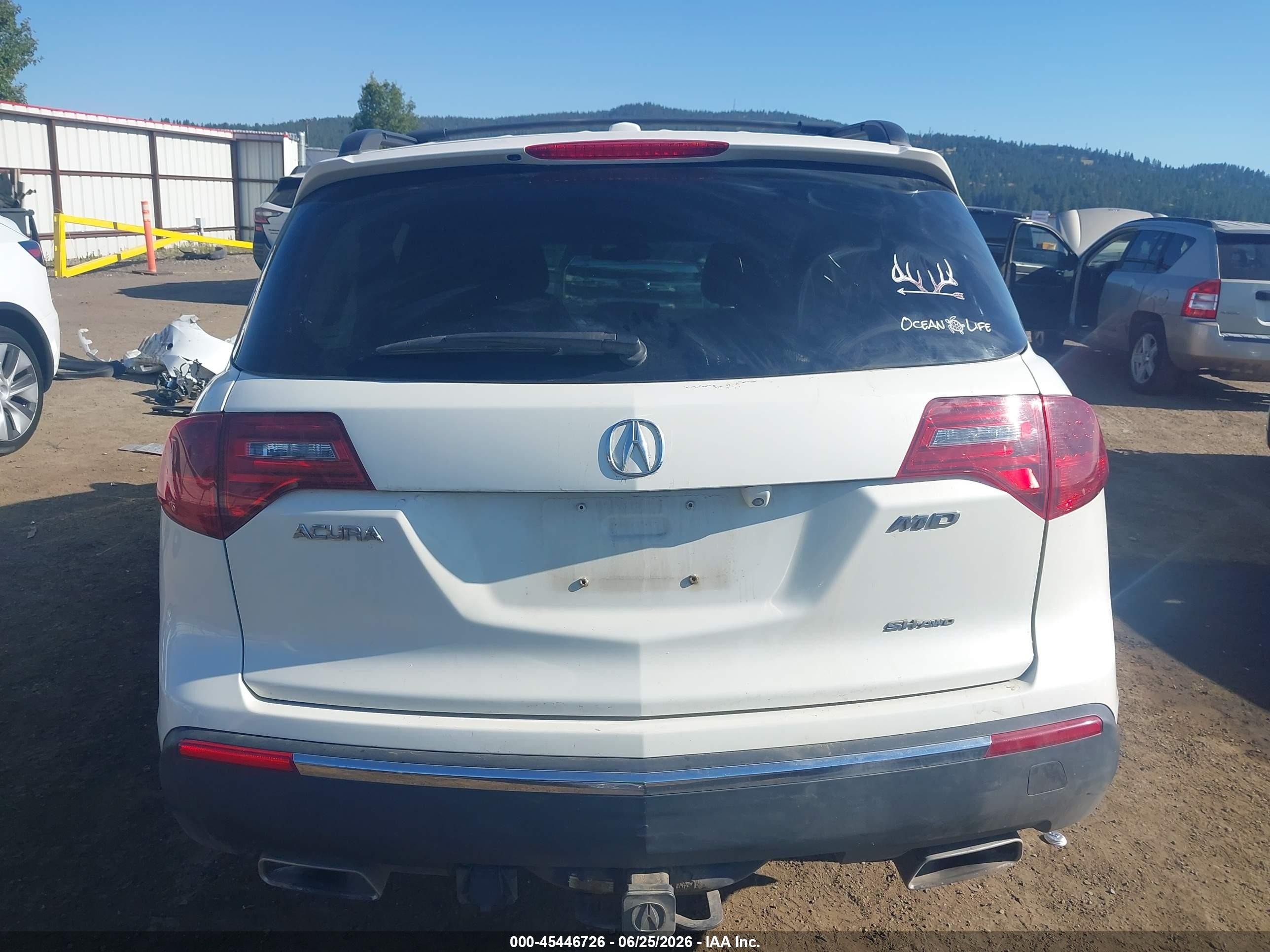 2011 Acura Mdx Advance Package White vin: 2HNYD2H75BH002405
