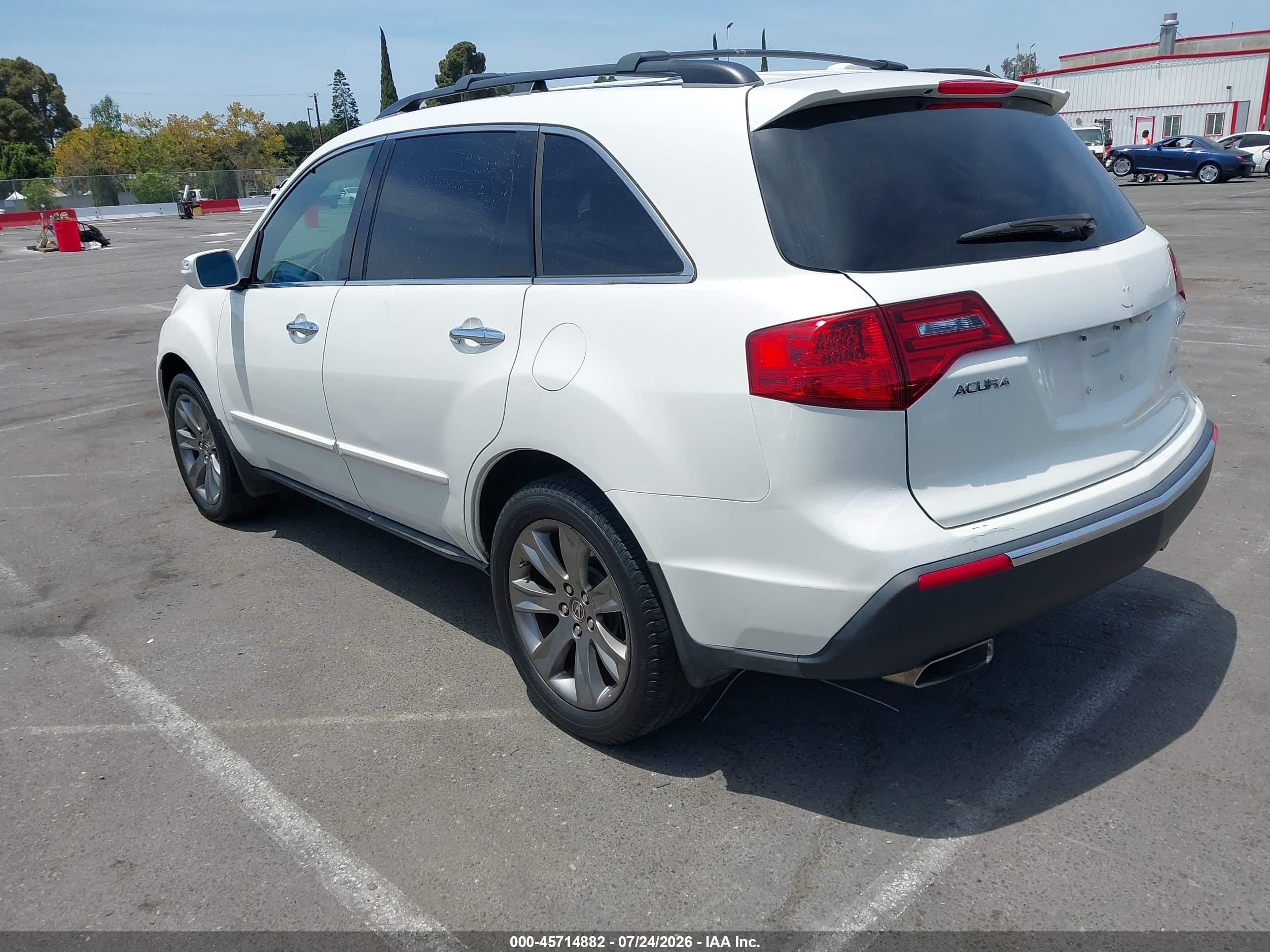 2011 Acura Mdx Advance Package White vin: 2HNYD2H76BH507336