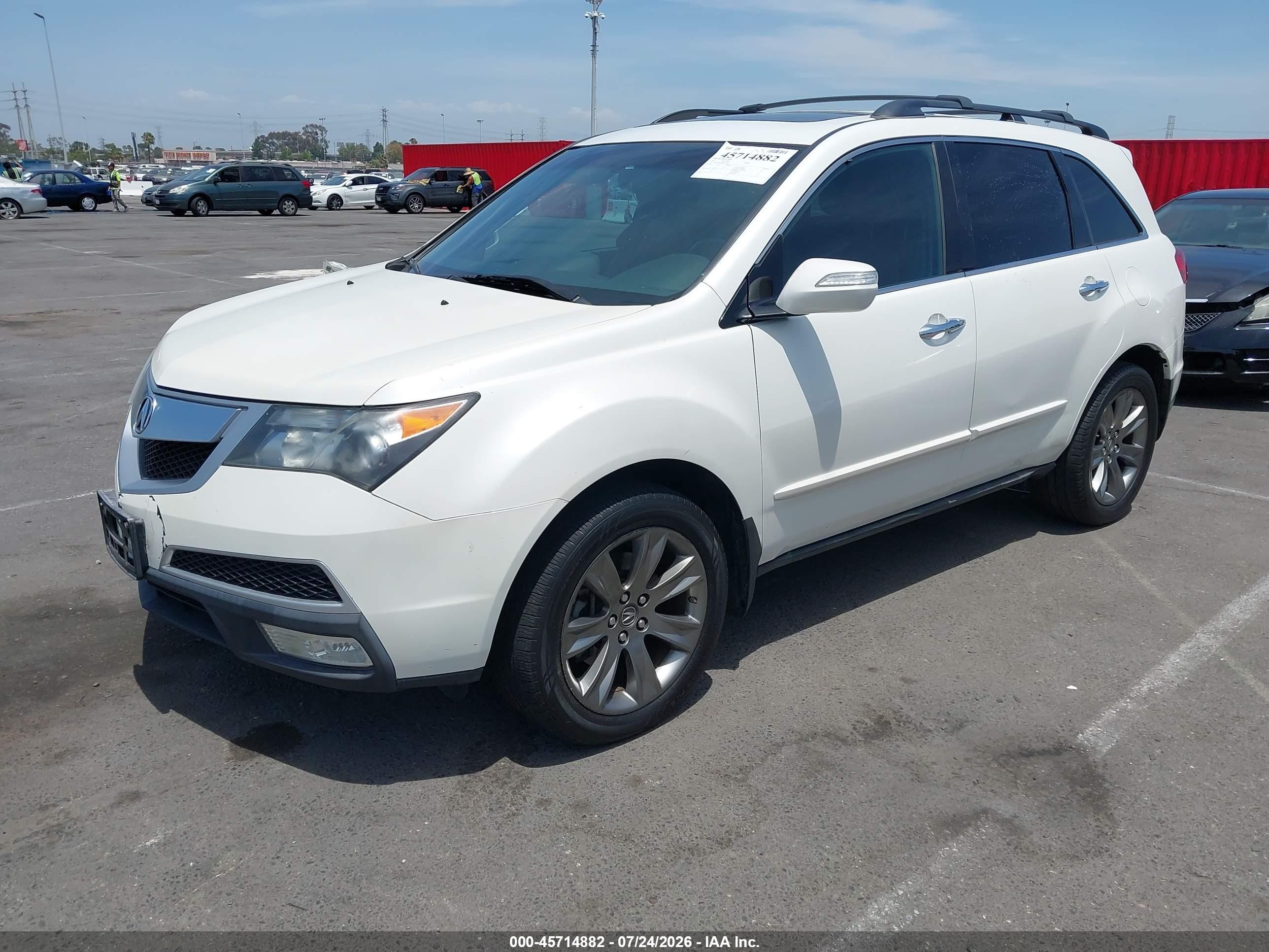 2011 Acura Mdx Advance Package White vin: 2HNYD2H76BH507336