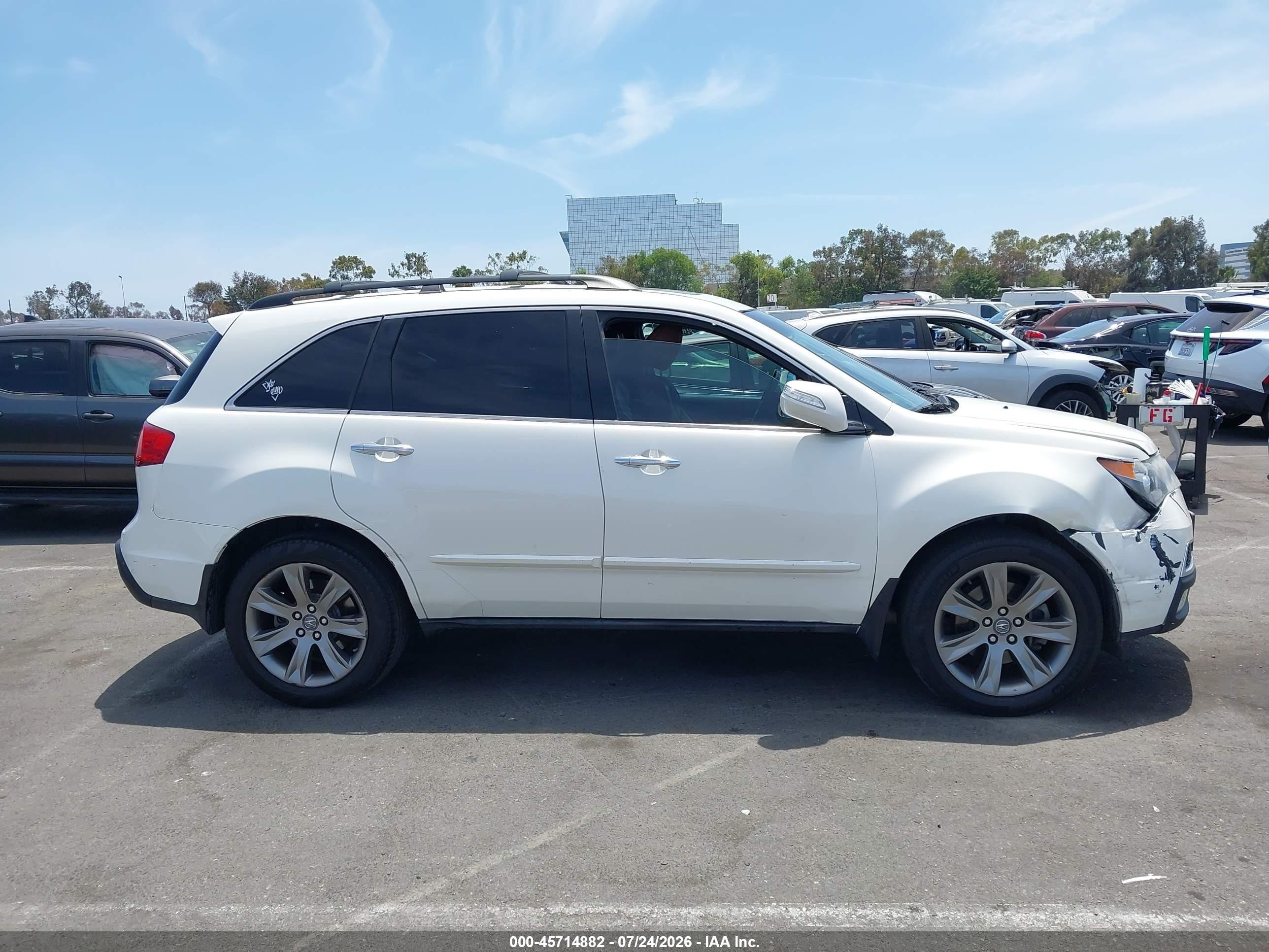 2011 Acura Mdx Advance Package White vin: 2HNYD2H76BH507336