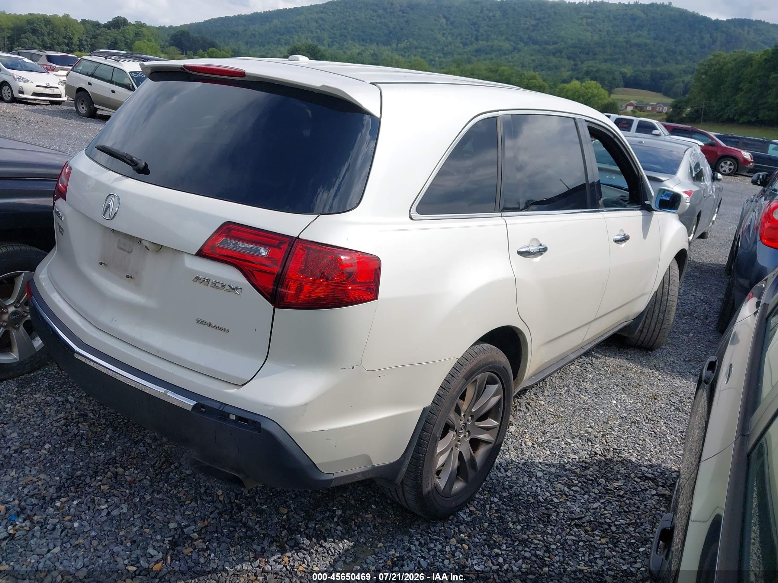 2011 Acura Mdx Advance Package White vin: 2HNYD2H78BH512456