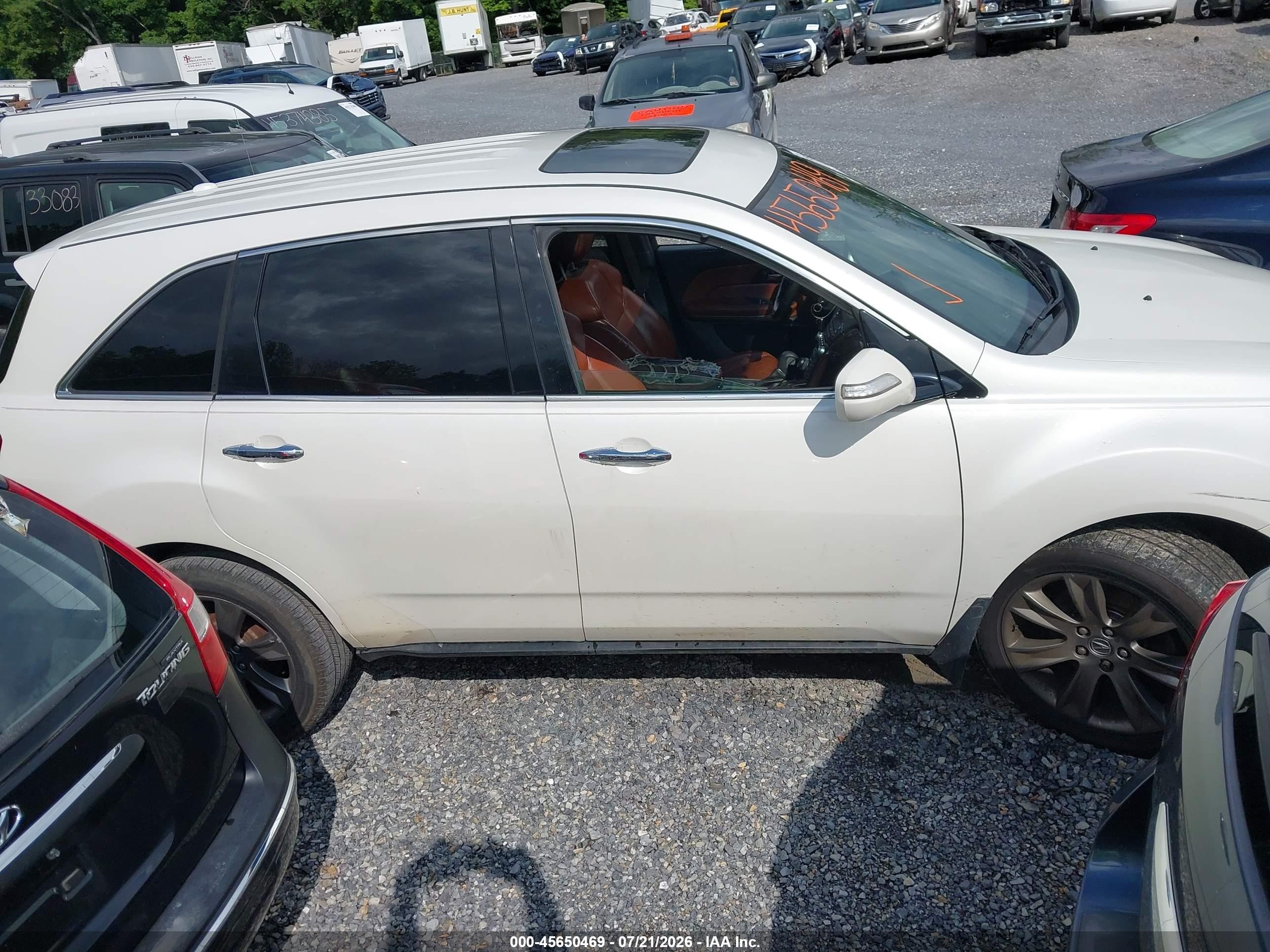 2011 Acura Mdx Advance Package White vin: 2HNYD2H78BH512456
