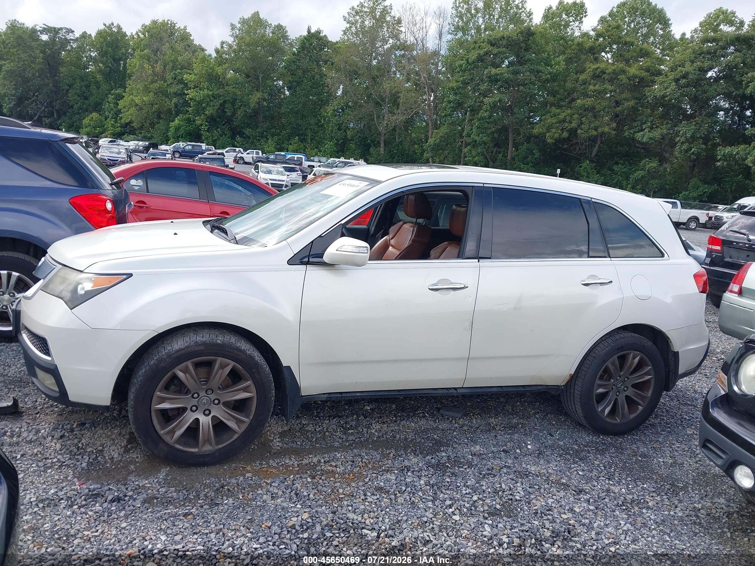 2011 Acura Mdx Advance Package White vin: 2HNYD2H78BH512456