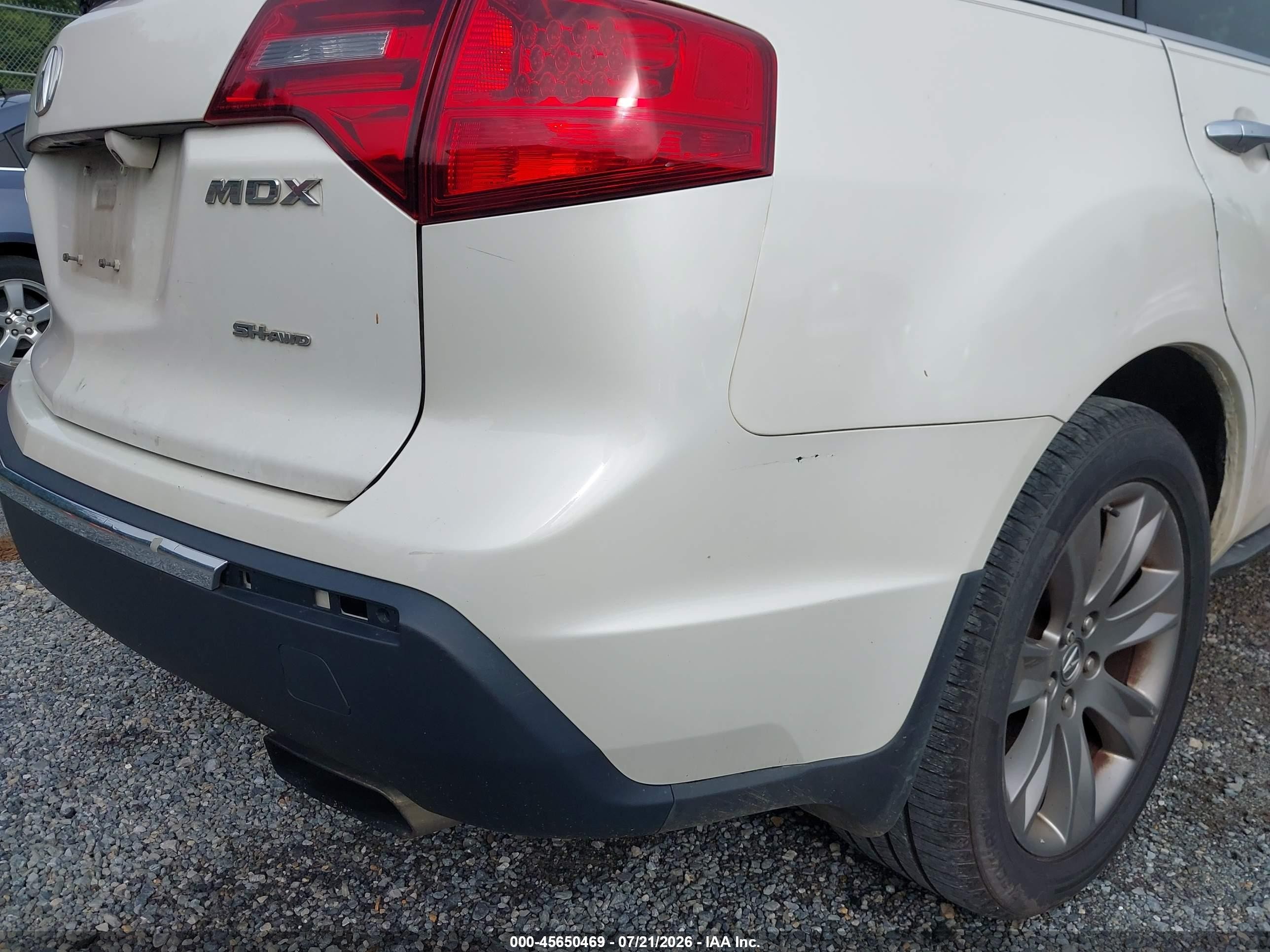 2011 Acura Mdx Advance Package White vin: 2HNYD2H78BH512456