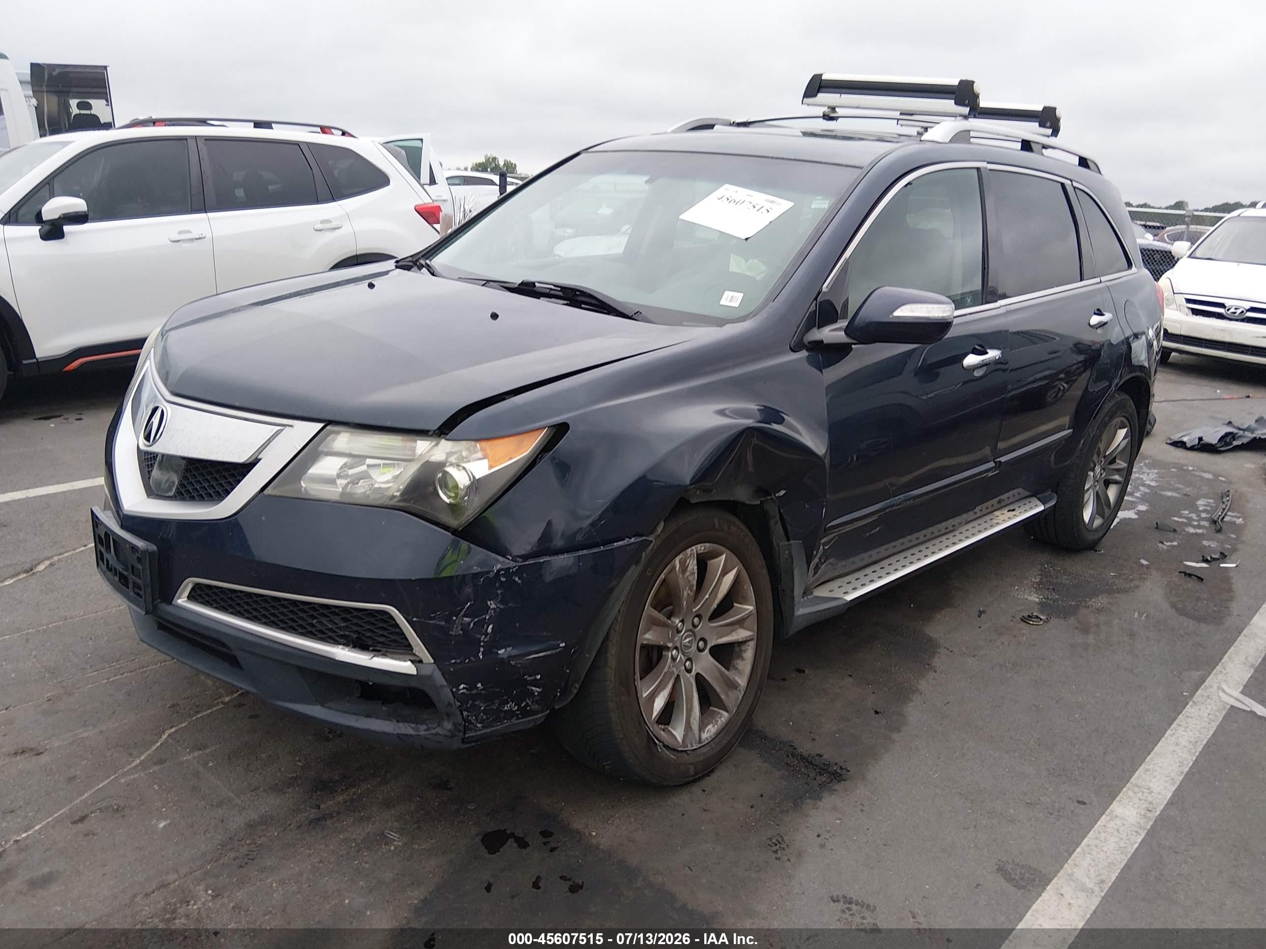 2012 Acura Mdx Advance Package Blue vin: 2HNYD2H80CH508038