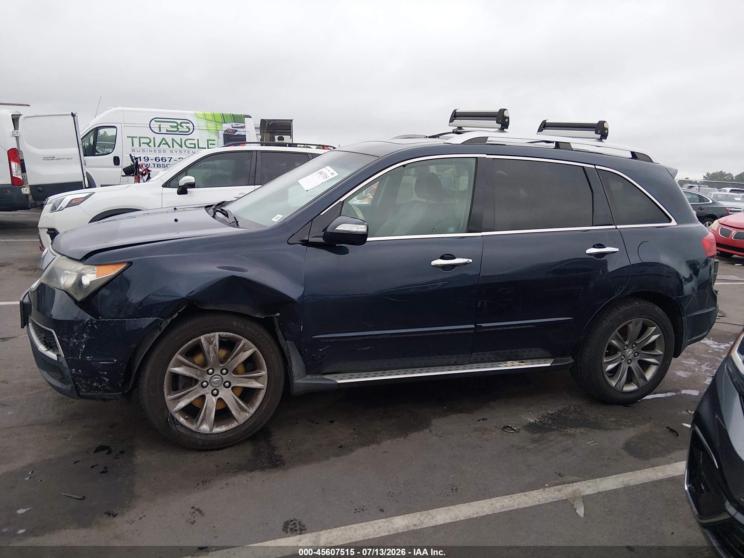 2012 Acura Mdx Advance Package Blue vin: 2HNYD2H80CH508038