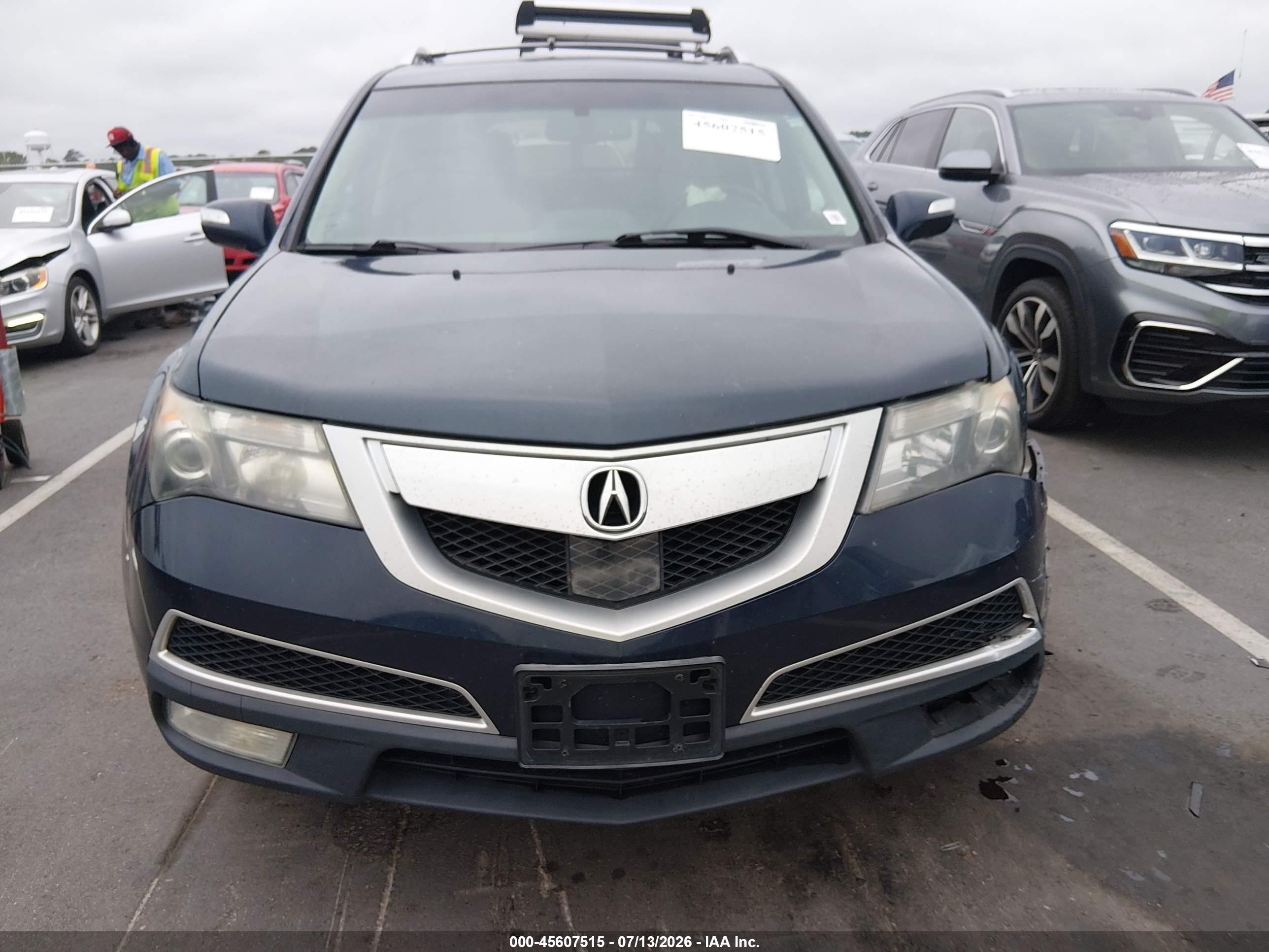 2012 Acura Mdx Advance Package Blue vin: 2HNYD2H80CH508038