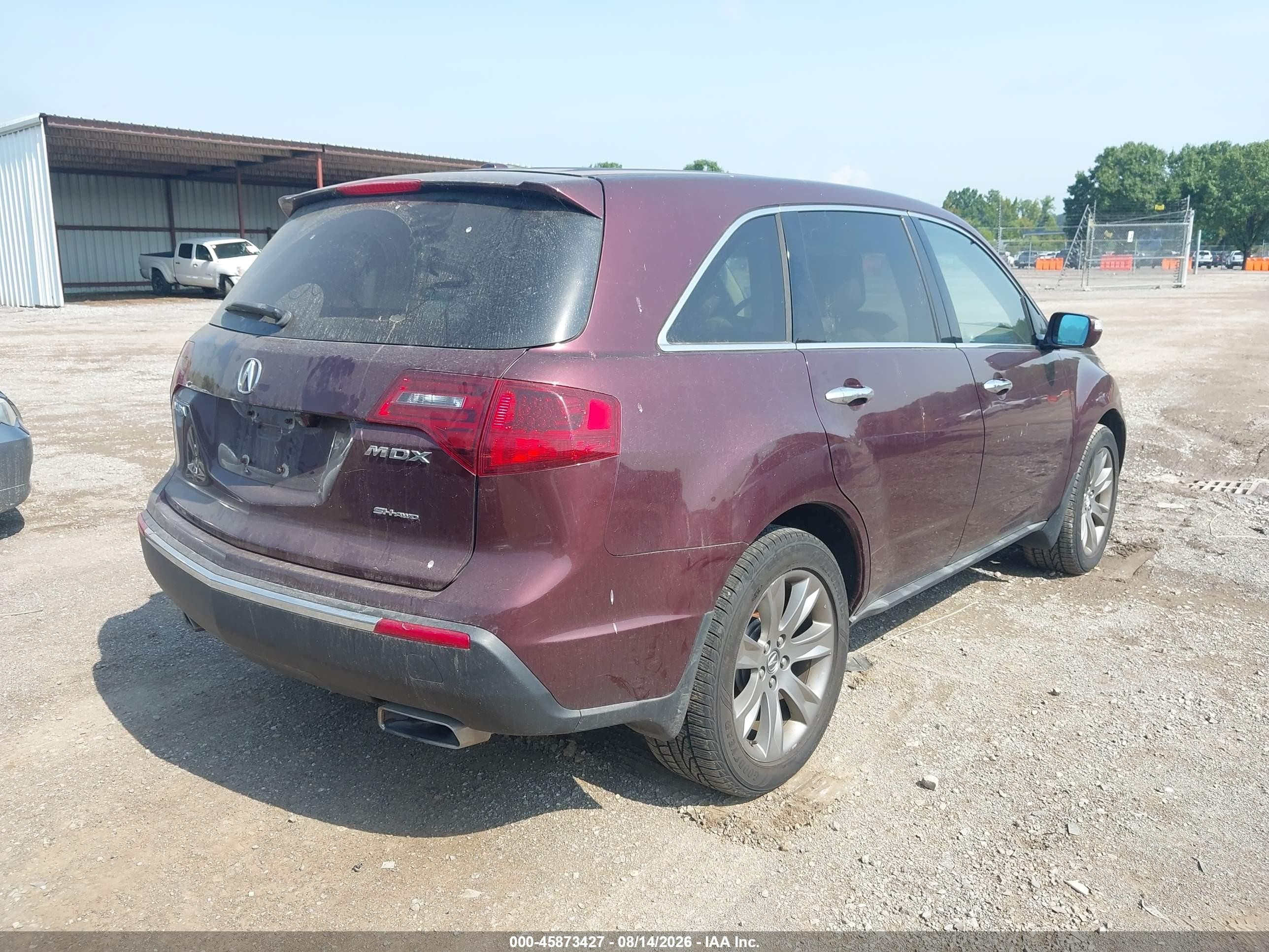 2012 Acura Mdx Advance Package Maroon vin: 2HNYD2H81CH525219