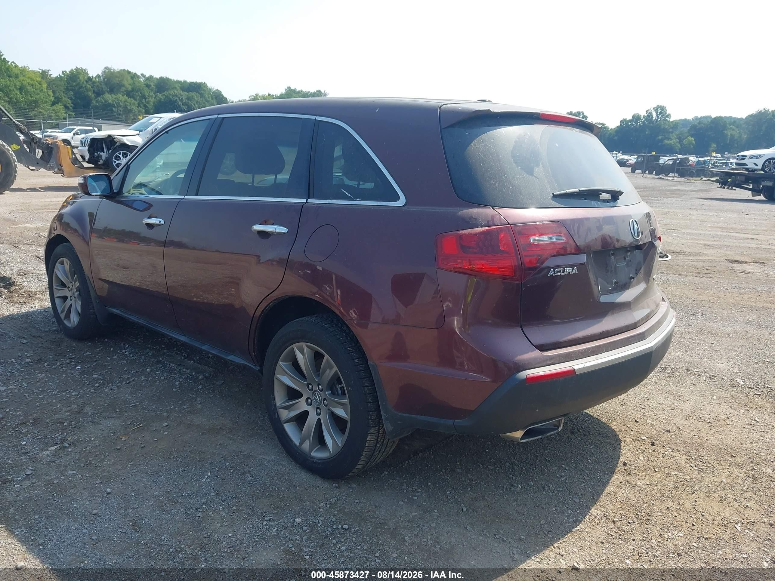2012 Acura Mdx Advance Package Maroon vin: 2HNYD2H81CH525219