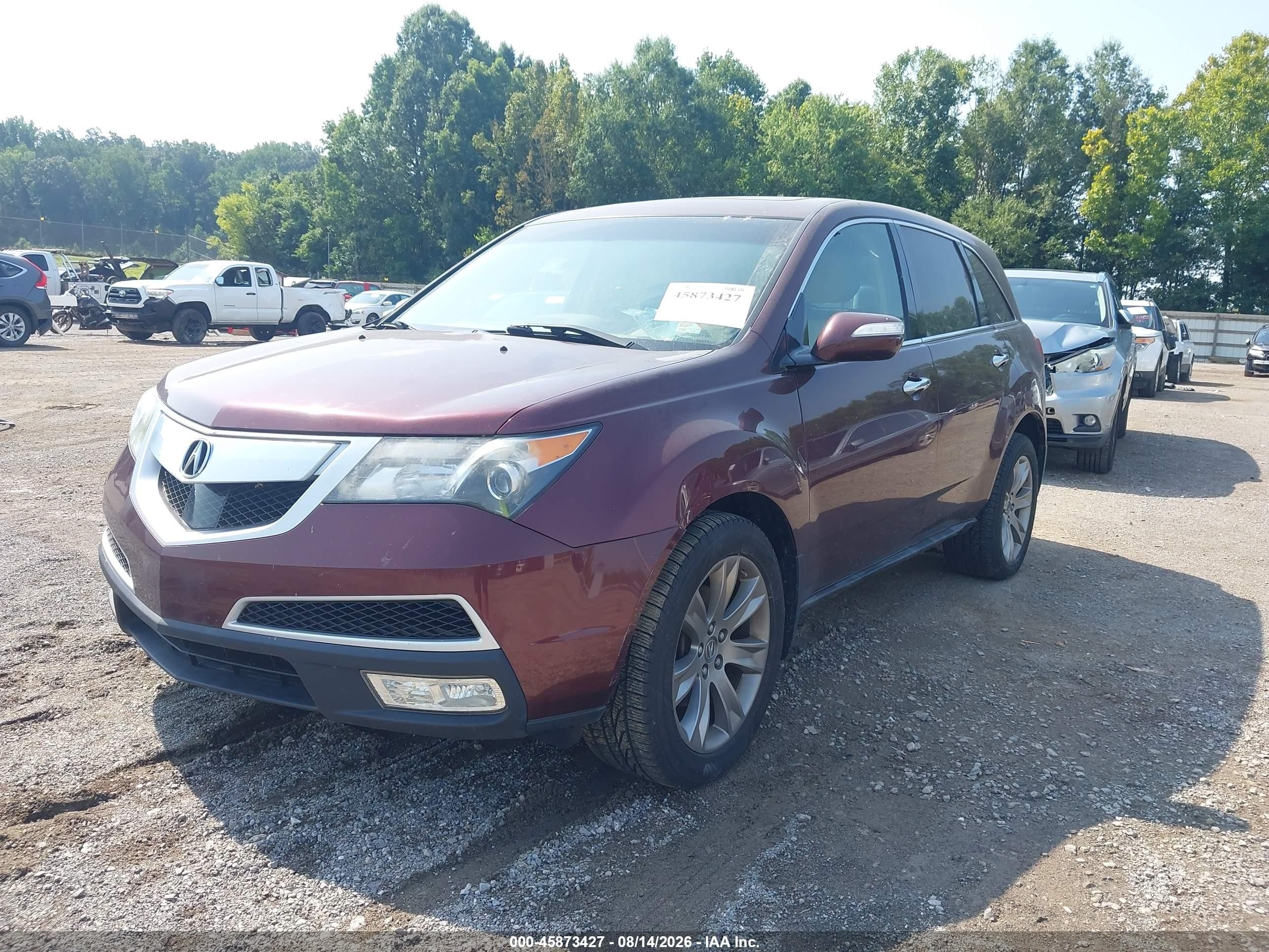 2012 Acura Mdx Advance Package Maroon vin: 2HNYD2H81CH525219