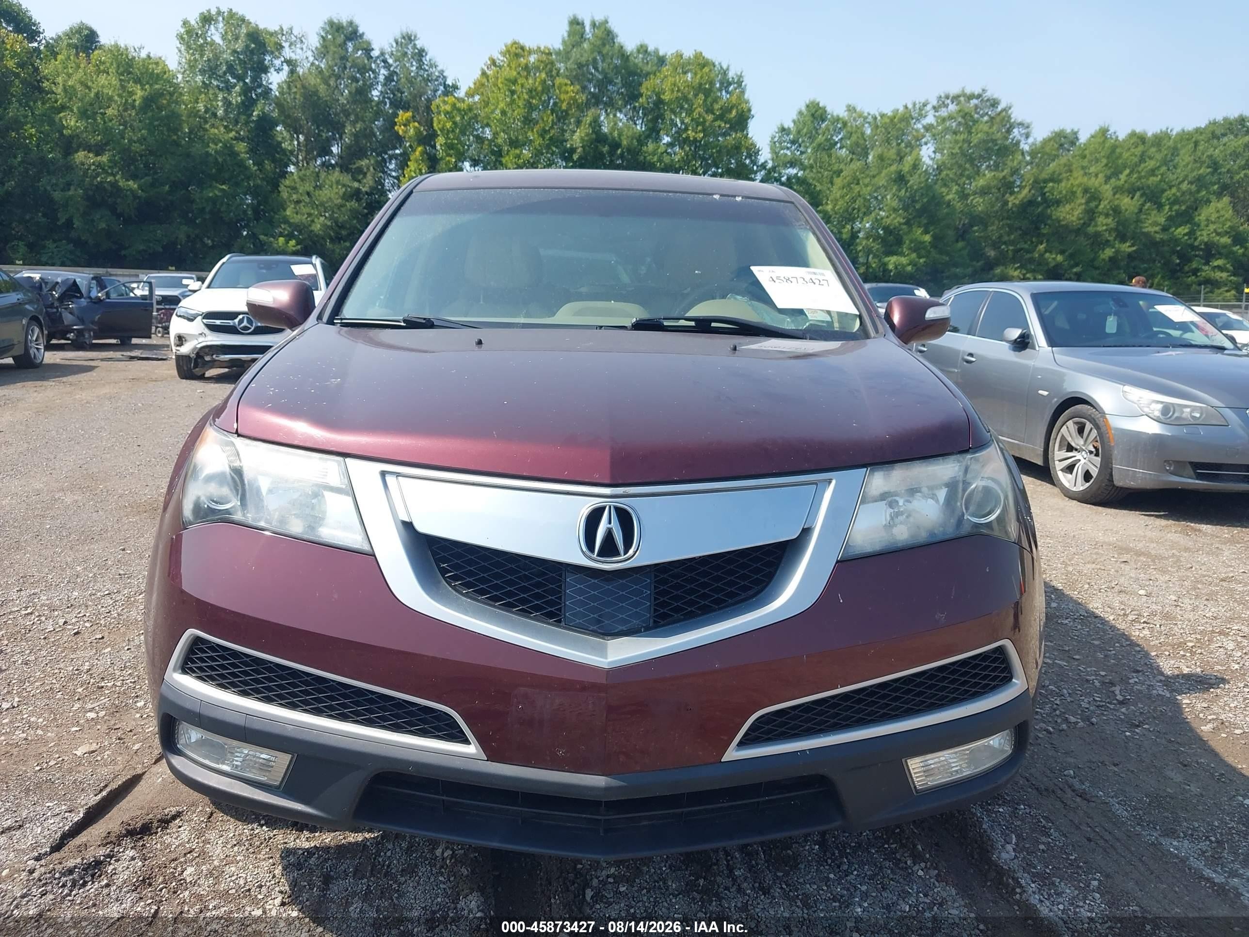 2012 Acura Mdx Advance Package Maroon vin: 2HNYD2H81CH525219