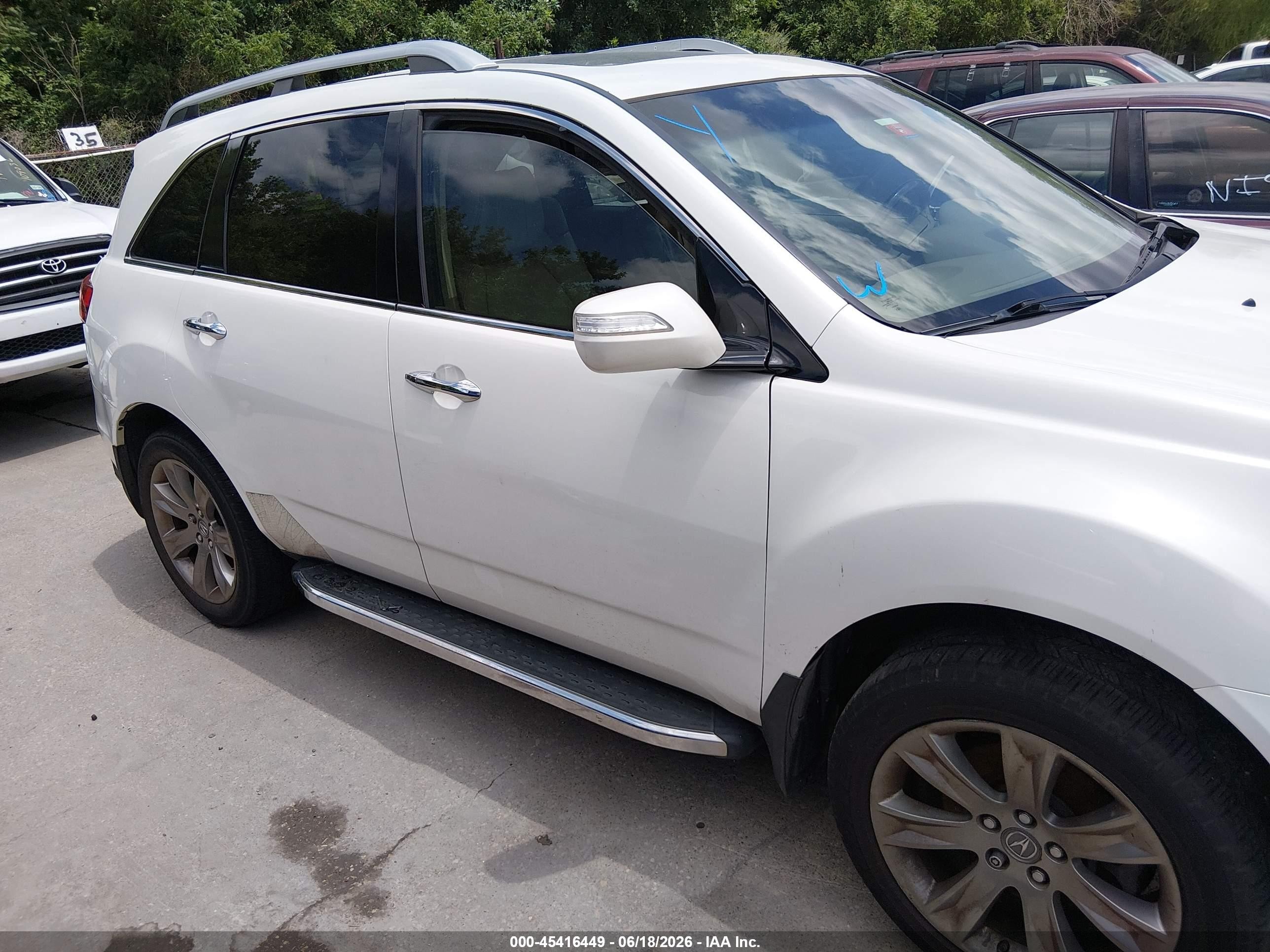2012 Acura Mdx Advance Package White vin: 2HNYD2H85CH529001