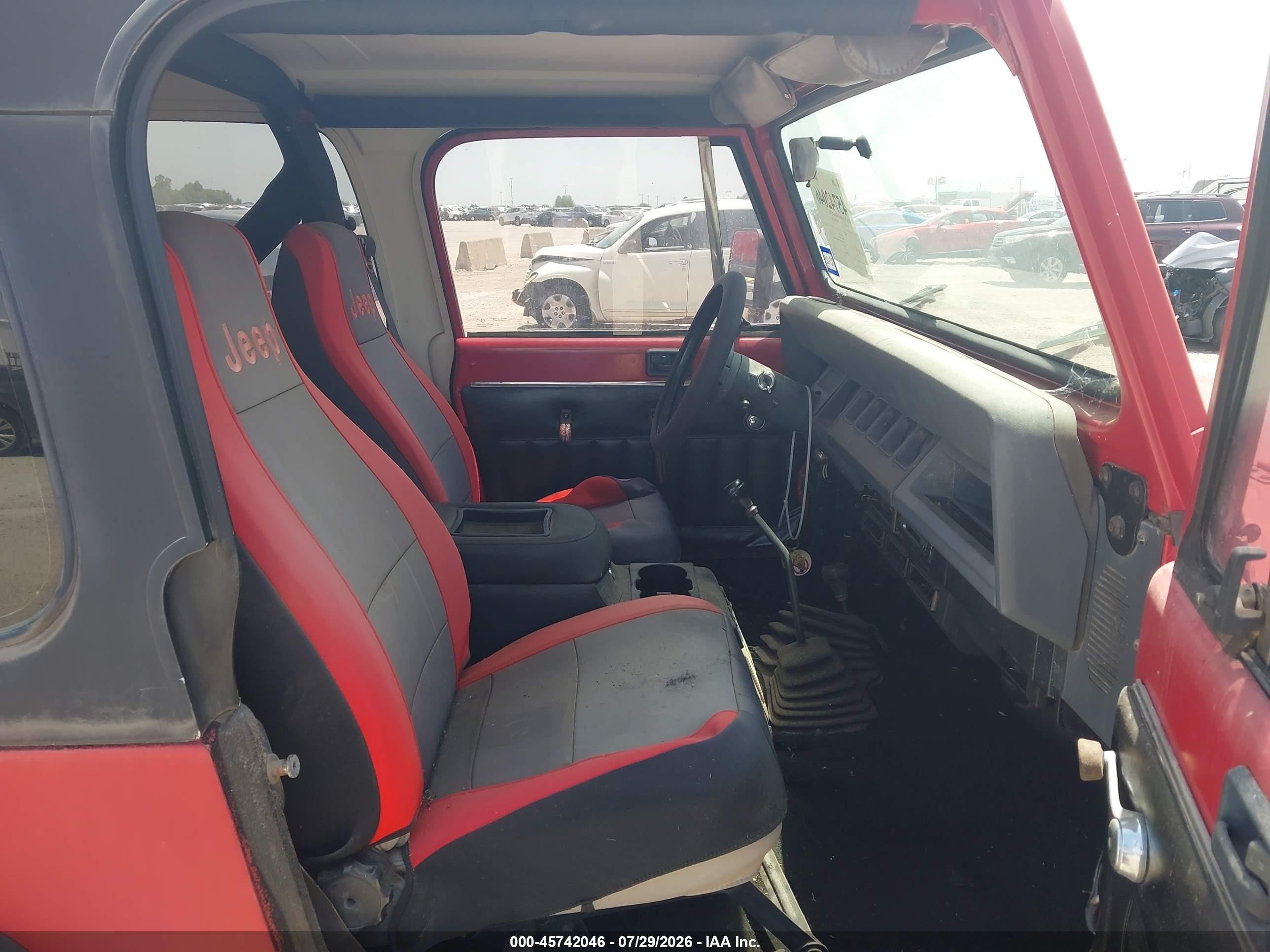 1990 Jeep Wrangler / Yj S Red vin: 2J4FY19E1LJ542430