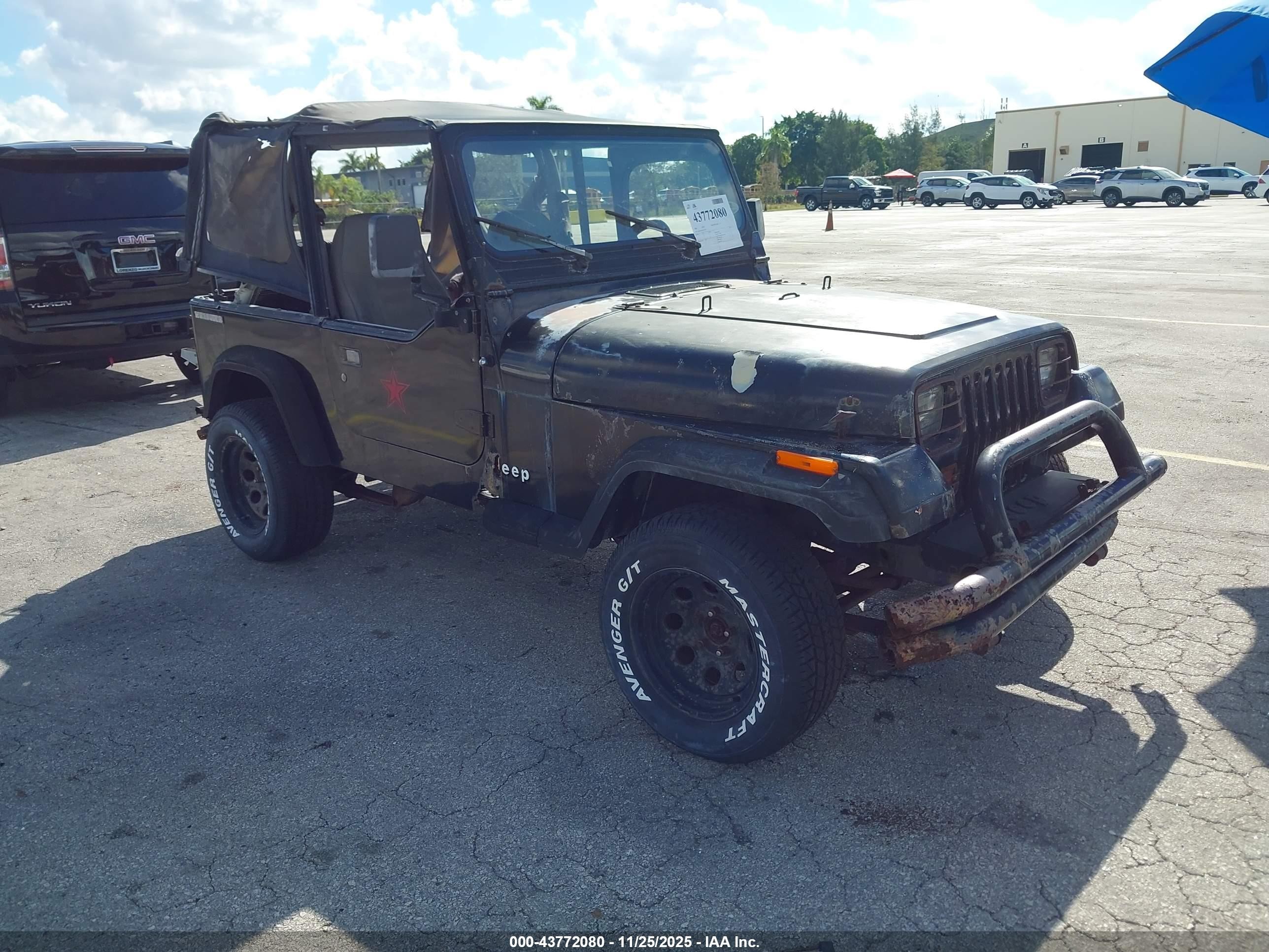 1990 Jeep Wrangler / Yj S Black vin: 2J4FY19E9LJ529229