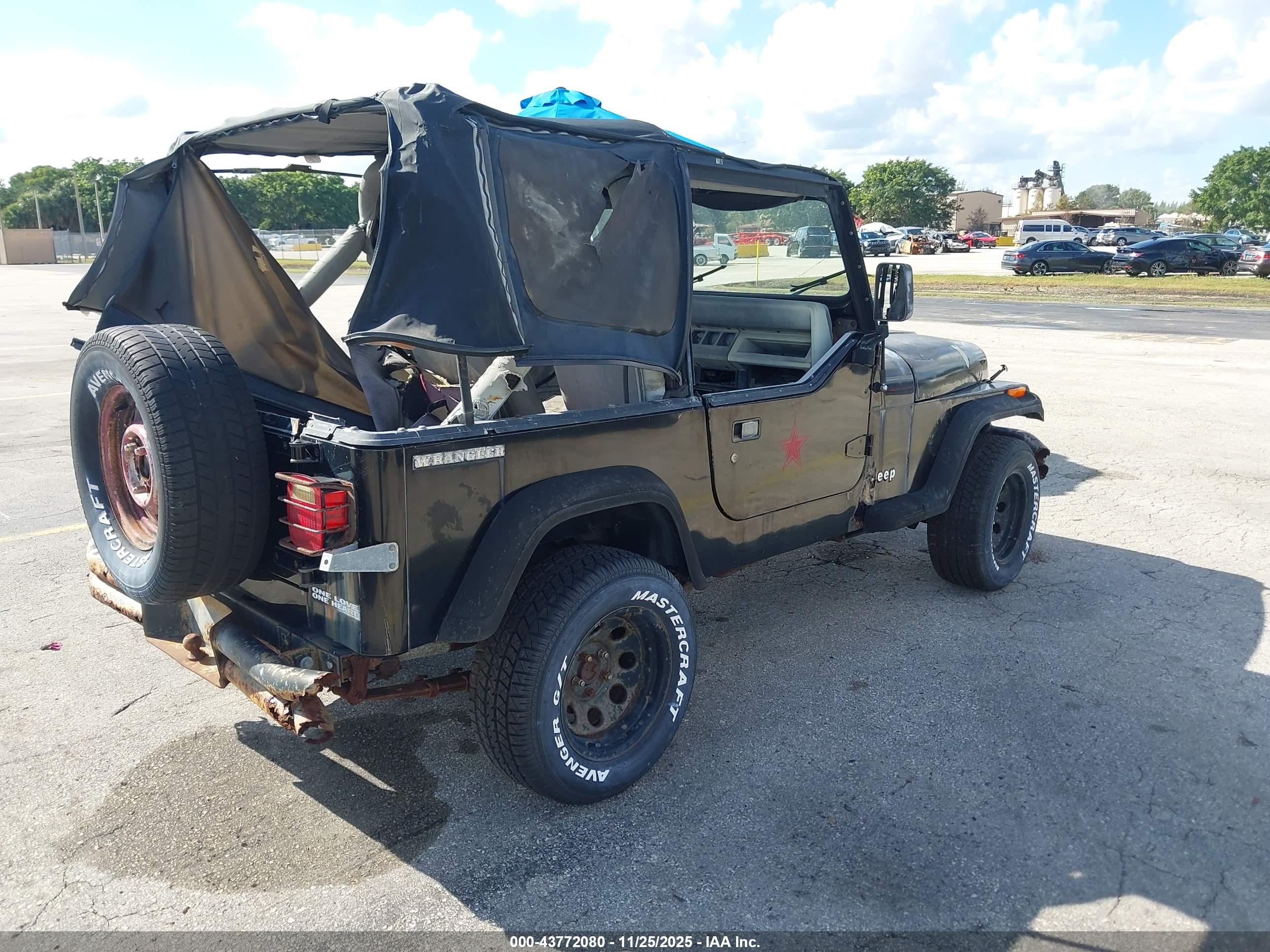 1990 Jeep Wrangler / Yj S Black vin: 2J4FY19E9LJ529229