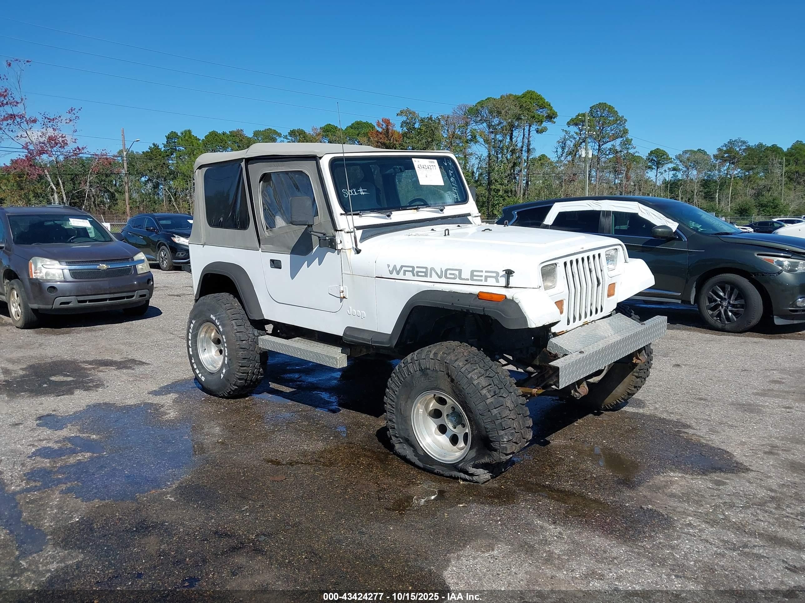 1989 Jeep Wrangler / Yj   White vin: 2J4FY19EXKJ111356