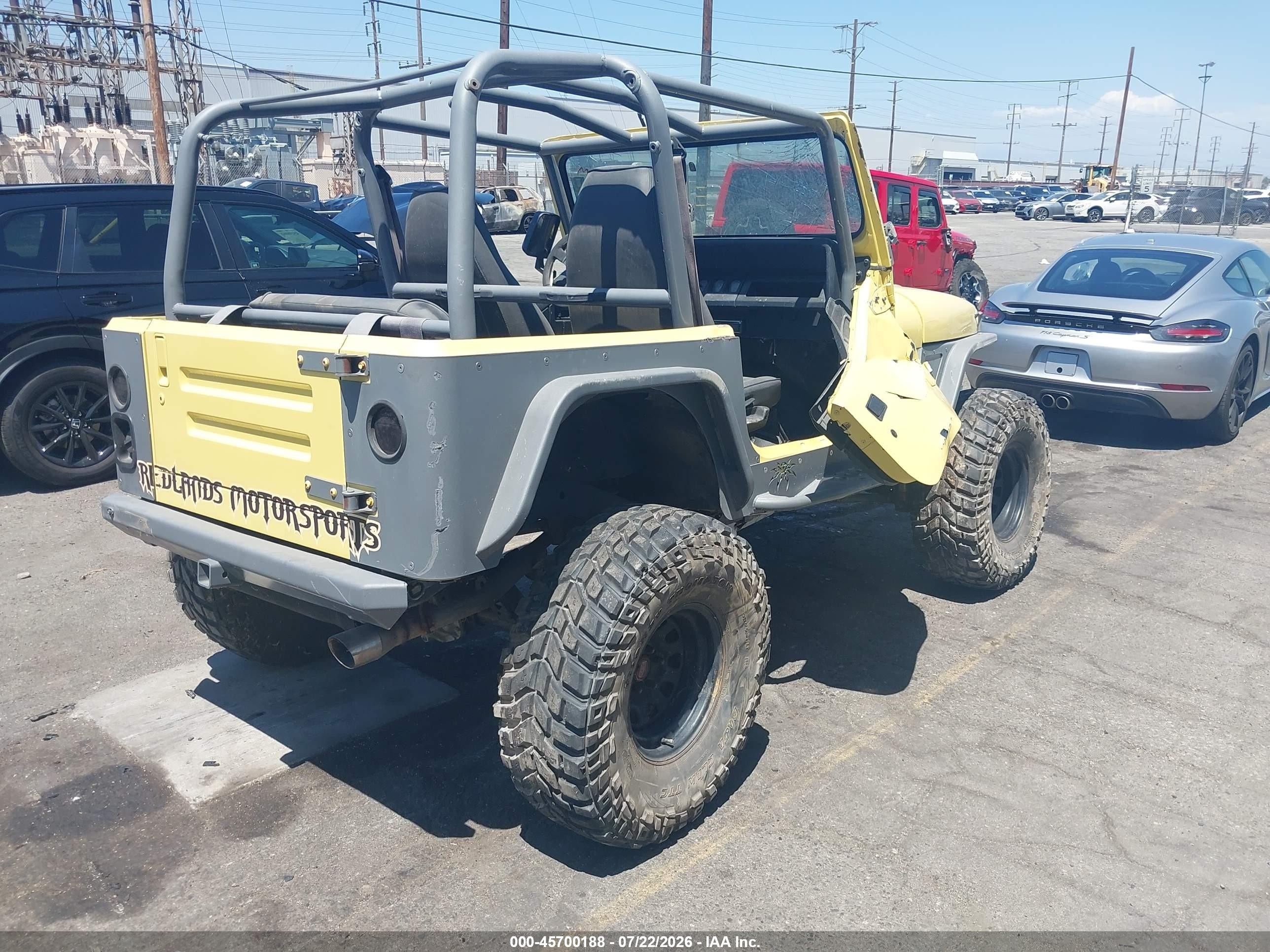 1992 Jeep Wrangler / Yj S Yellow vin: 2J4FY19P2NJ509568