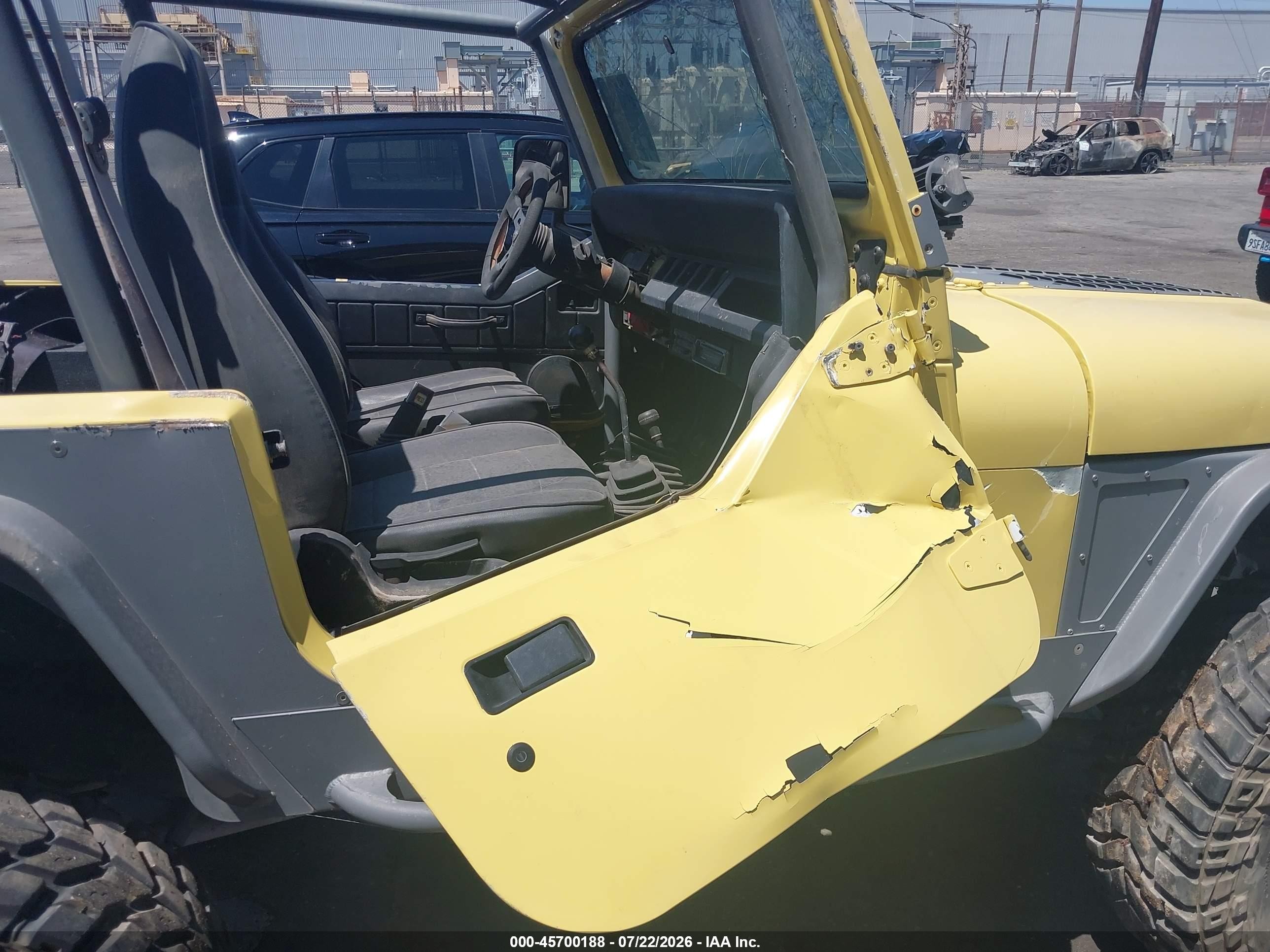 1992 Jeep Wrangler / Yj S Yellow vin: 2J4FY19P2NJ509568