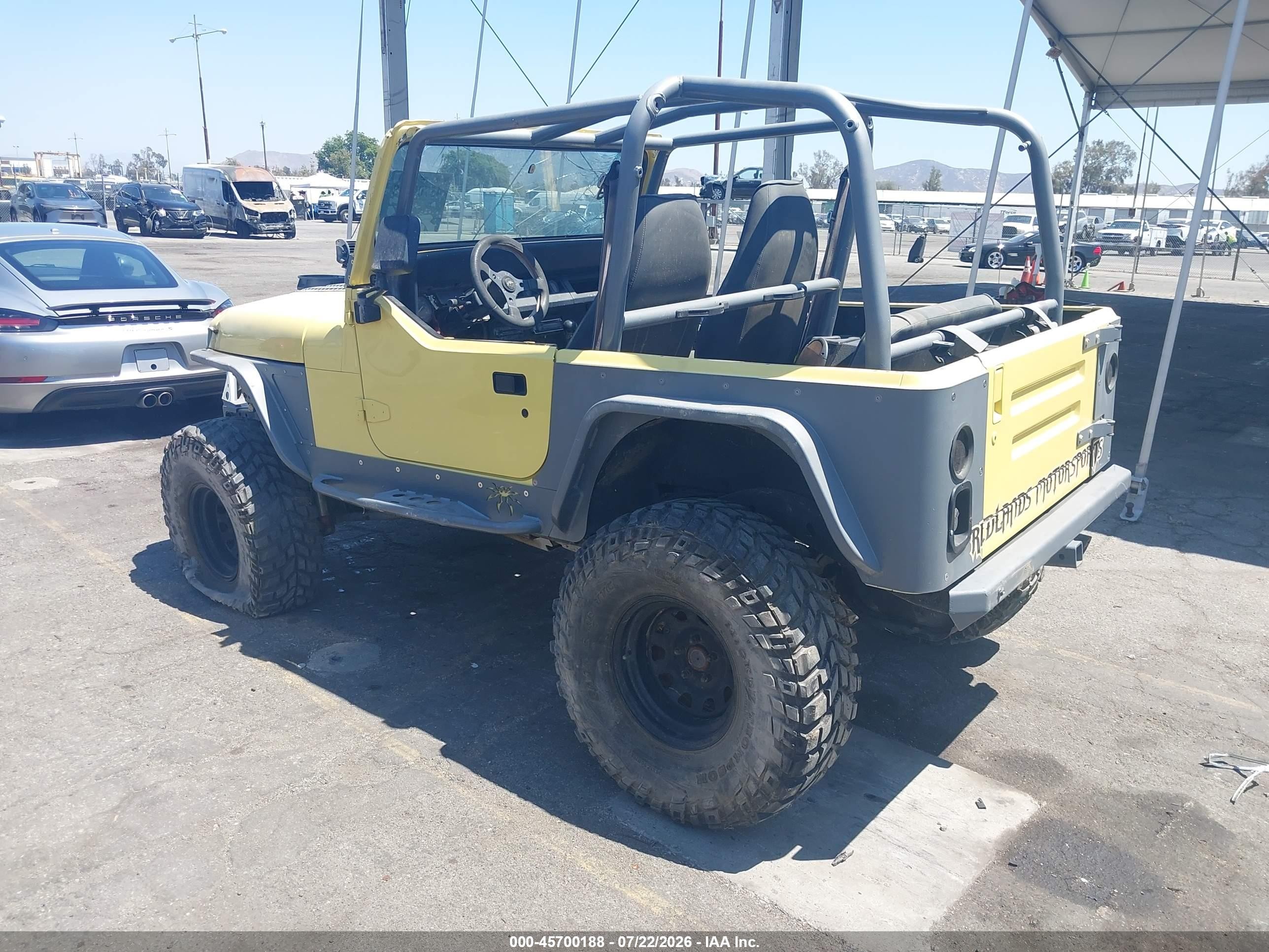 1992 Jeep Wrangler / Yj S Yellow vin: 2J4FY19P2NJ509568