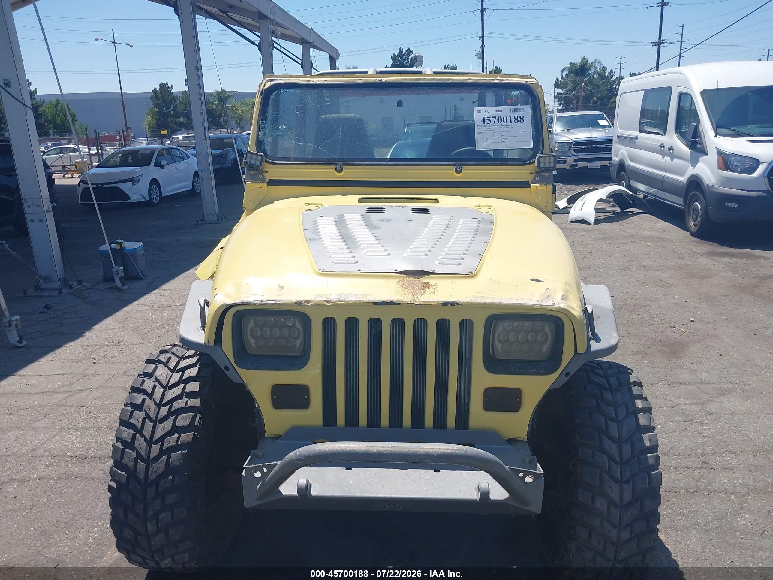 1992 Jeep Wrangler / Yj S Yellow vin: 2J4FY19P2NJ509568