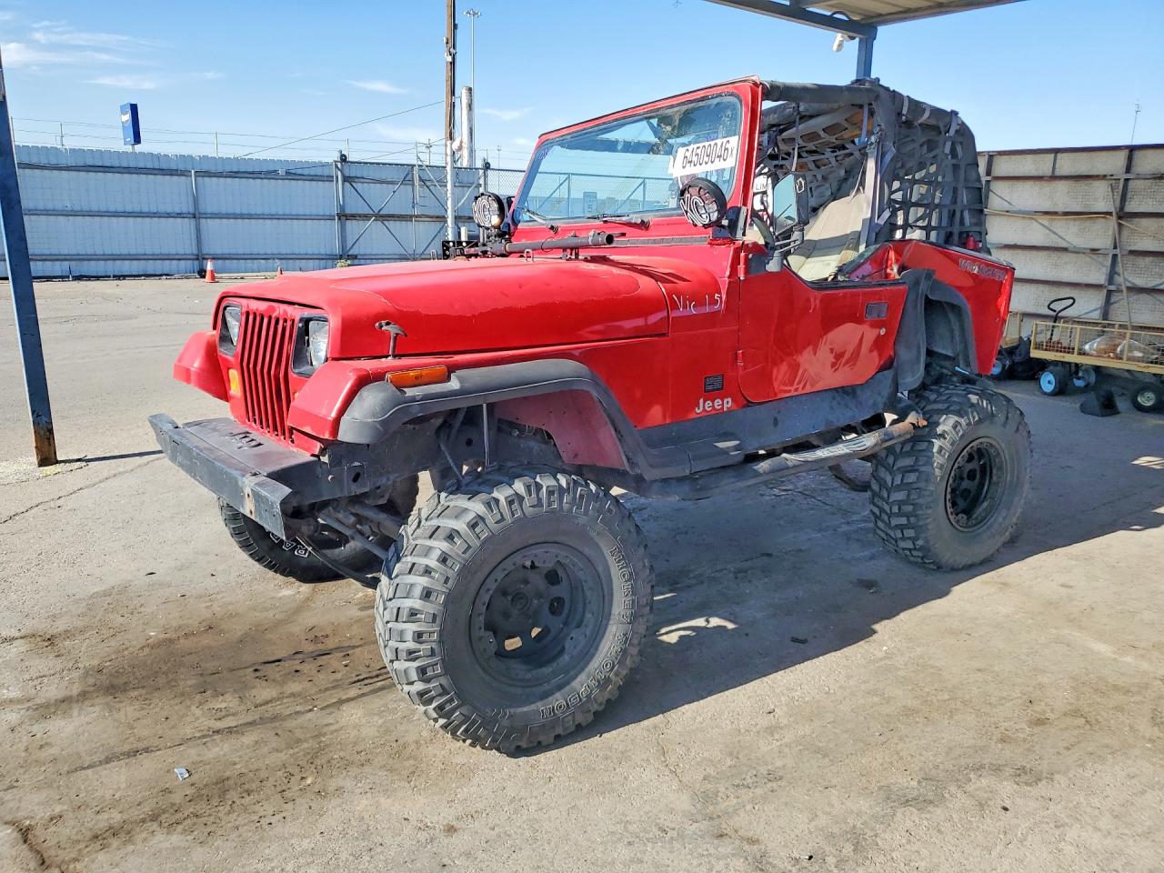1992 Jeep Wrangler / Yj S Красный vin: 2J4FY19P5NJ508222