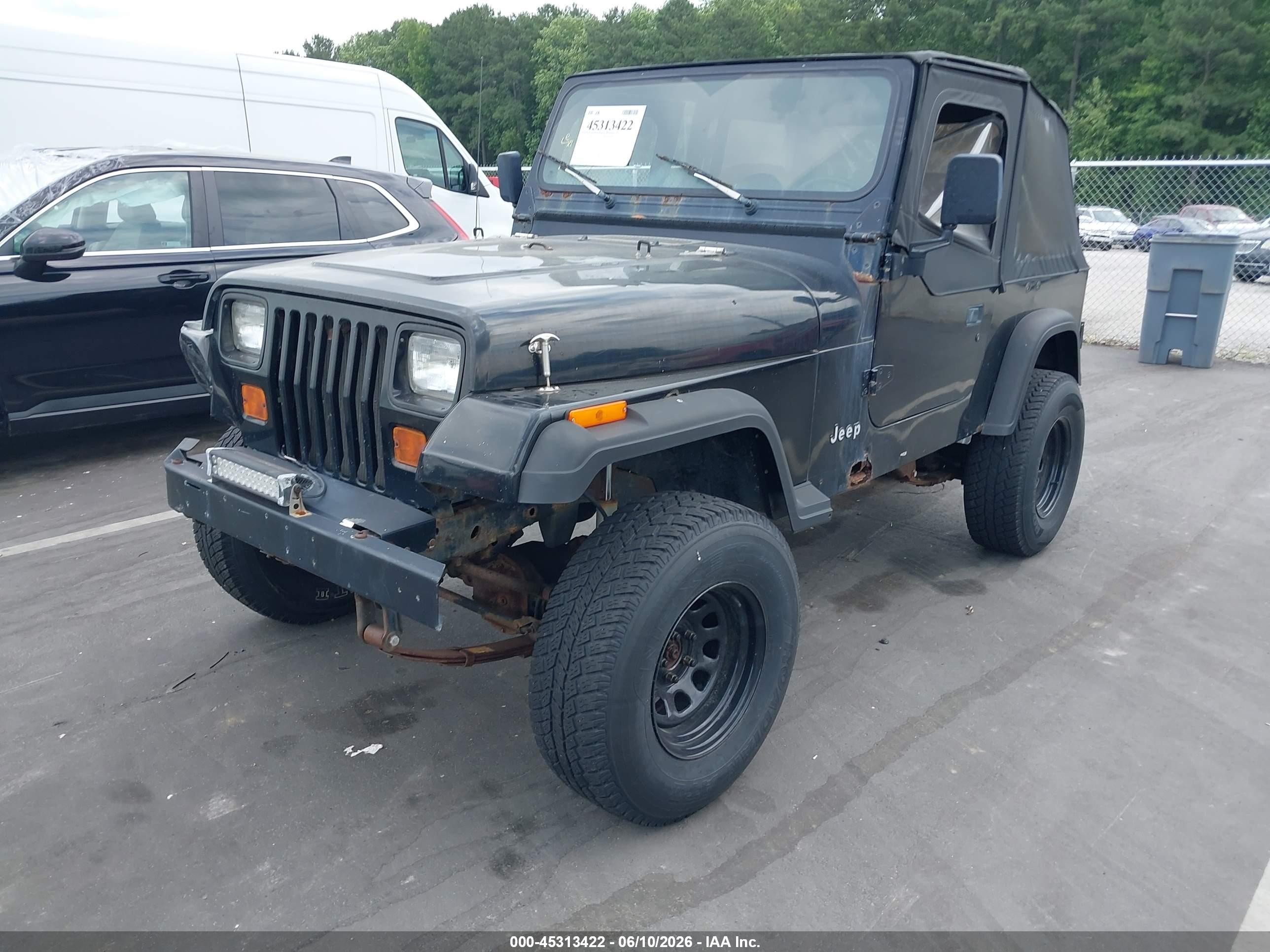 1992 Jeep Wrangler / Yj S Black vin: 2J4FY19P5NJ527630