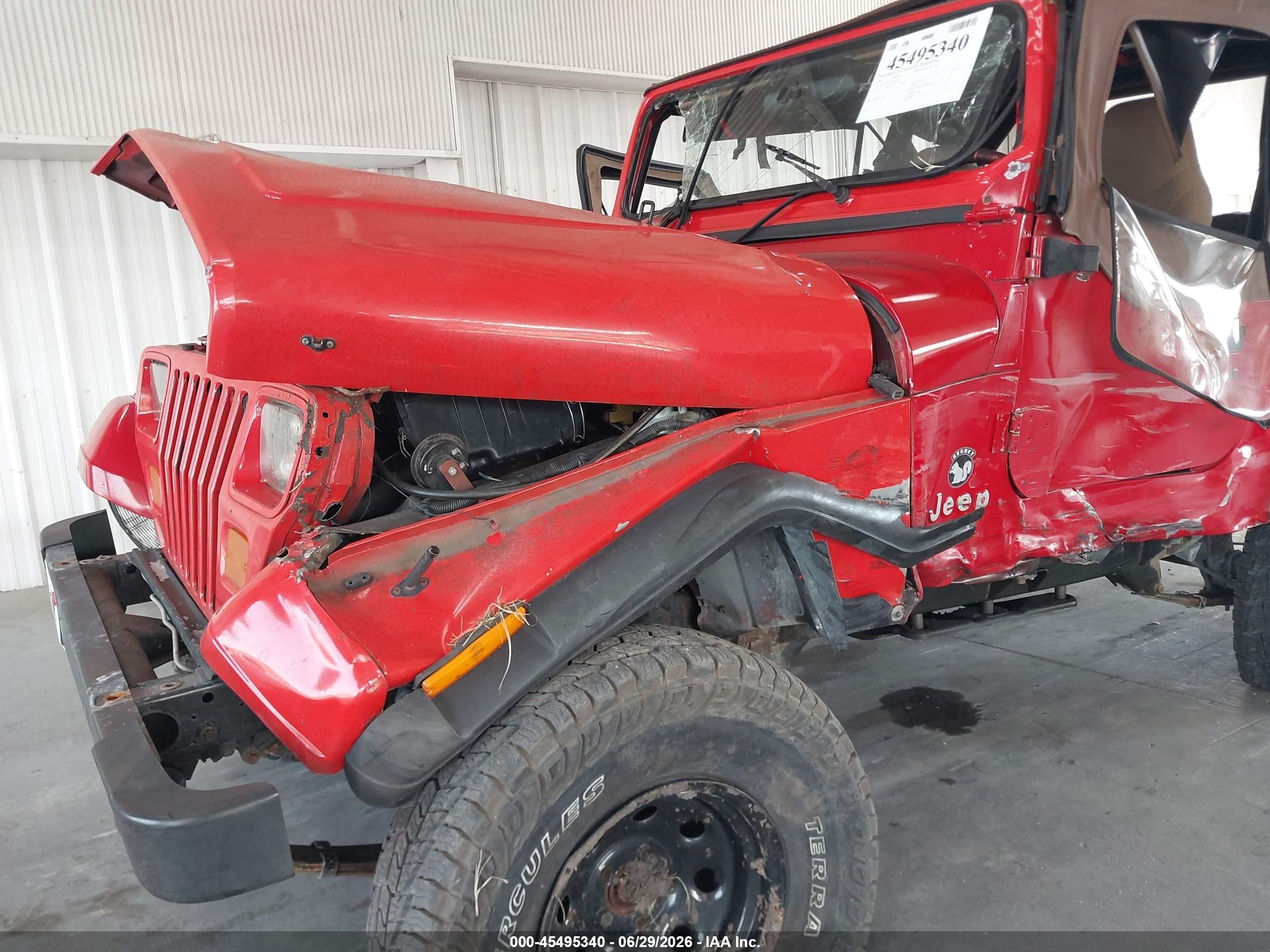 1991 Jeep Wrangler / Yj S Red vin: 2J4FY19P7MJ154220