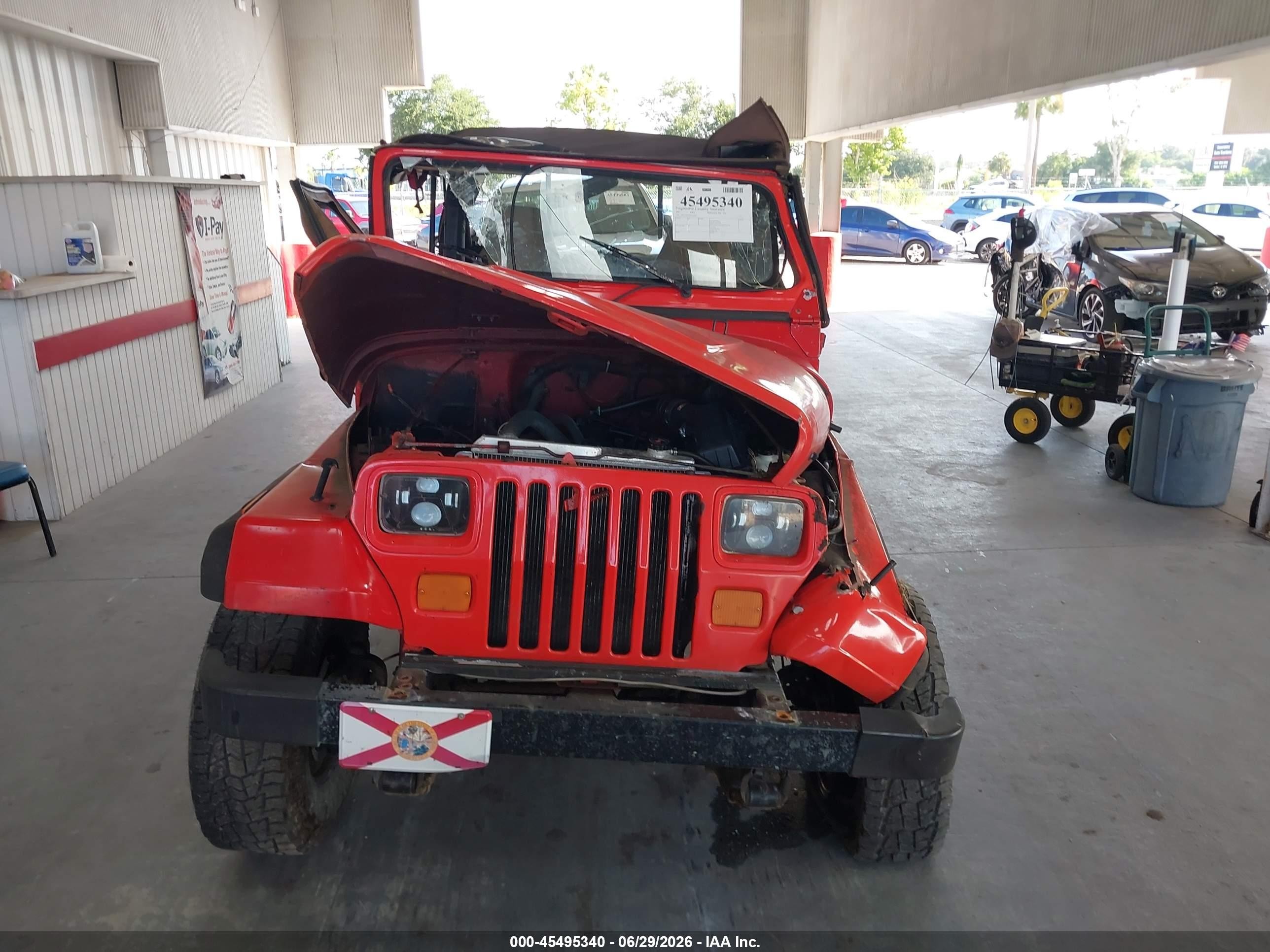 1991 Jeep Wrangler / Yj S Red vin: 2J4FY19P7MJ154220