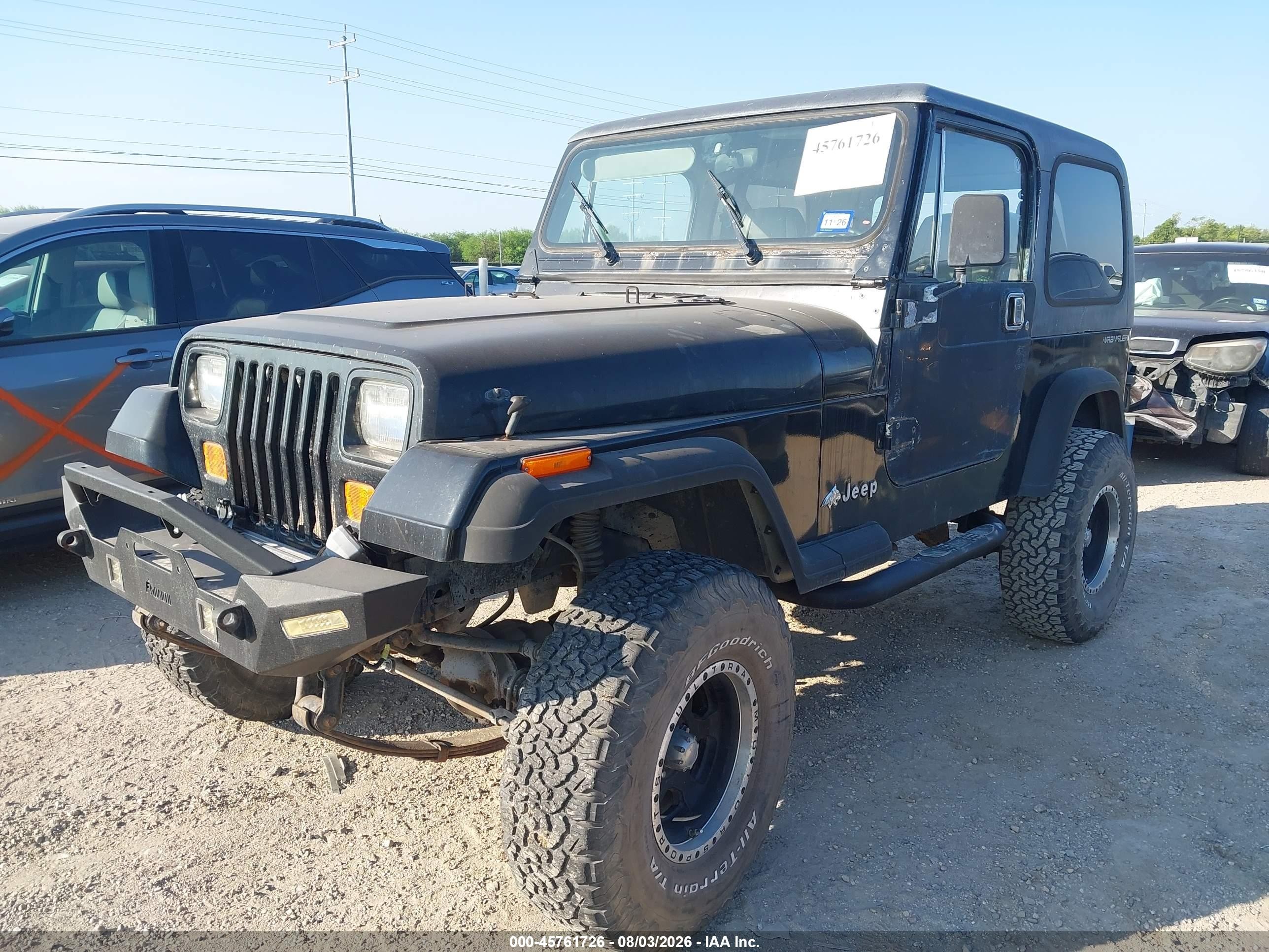 1991 Jeep Wrangler / Yj S Black vin: 2J4FY19P9MJ153683