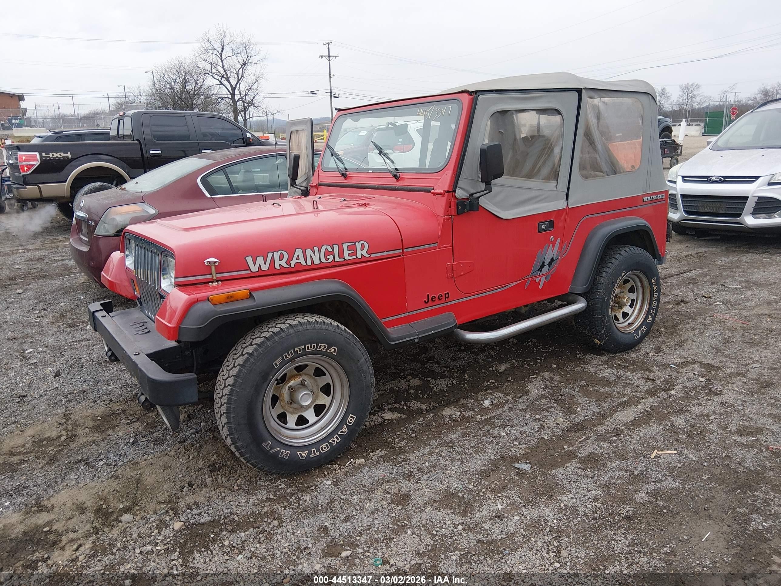 1990 Jeep Wrangler / Yj   Красный vin: 2J4FY29E1LJ521034