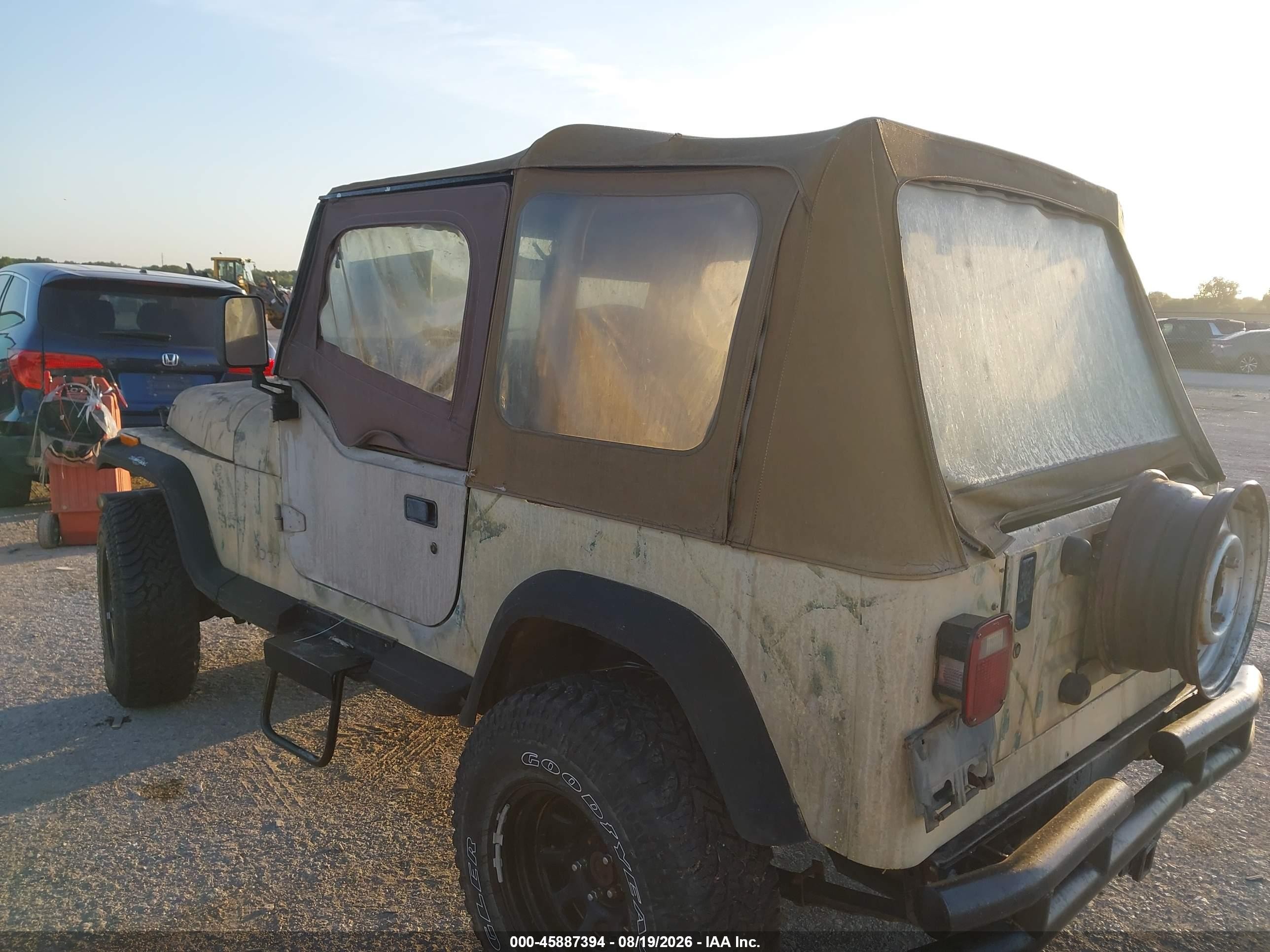 1992 Jeep Wrangler / Yj   Желтый vin: 2J4FY29S4NJ536801