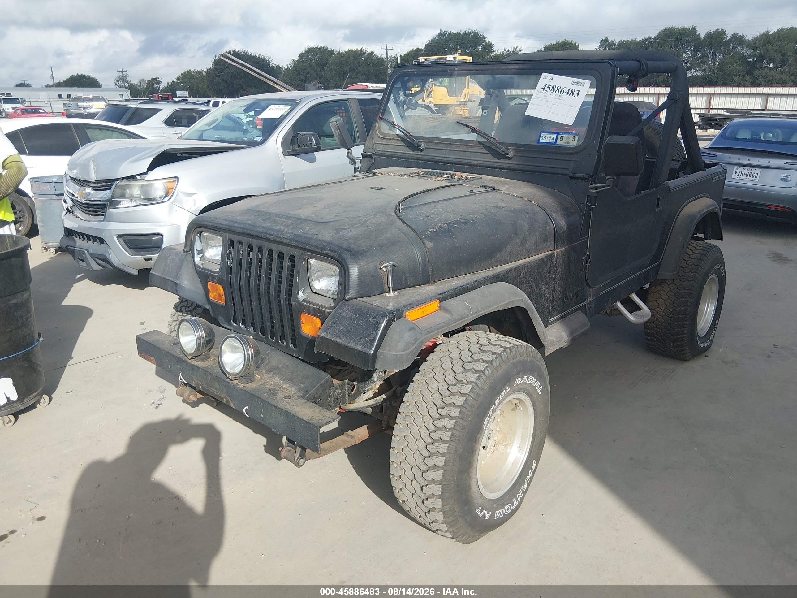 1991 Jeep Wrangler / Yj   Black vin: 2J4FY29S5MJ109450