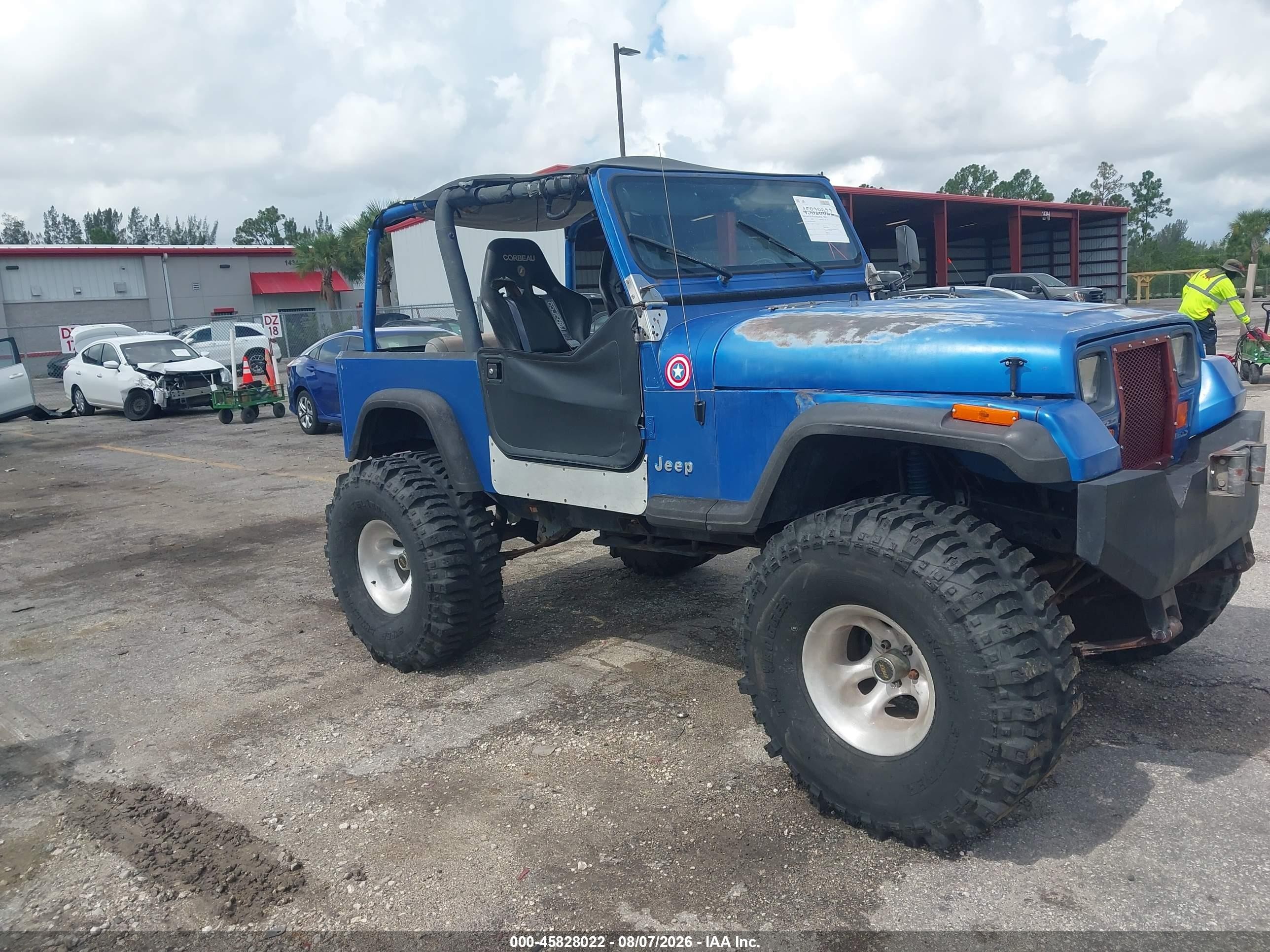 1992 Jeep Wrangler / Yj   Blue vin: 2J4FY29S5NJ523958