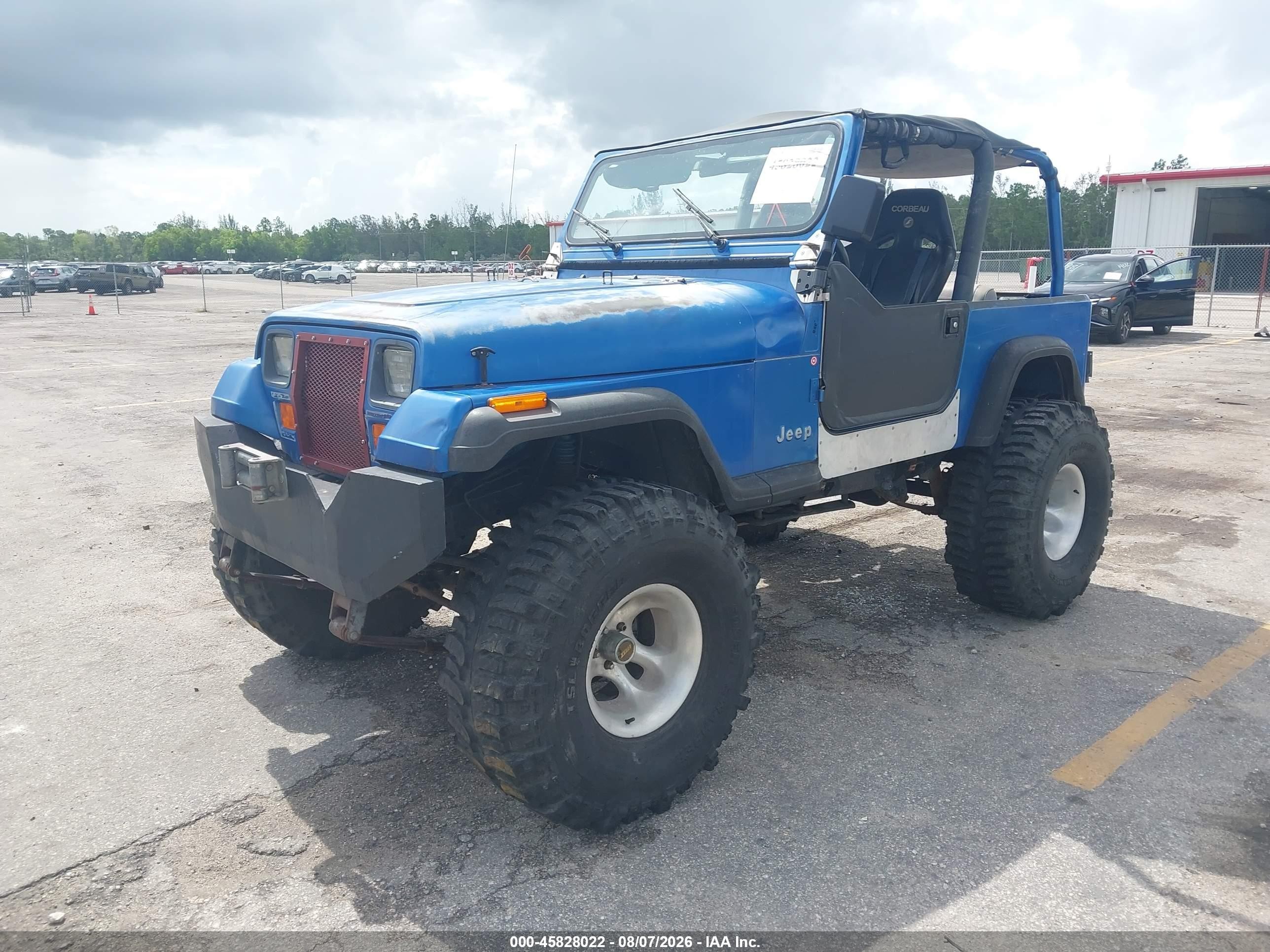 1992 Jeep Wrangler / Yj   Blue vin: 2J4FY29S5NJ523958