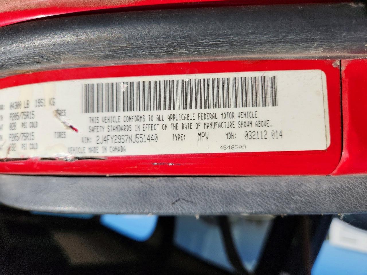 1992 Jeep Wrangler / Yj Red vin: 2J4FY29S7NJ551440