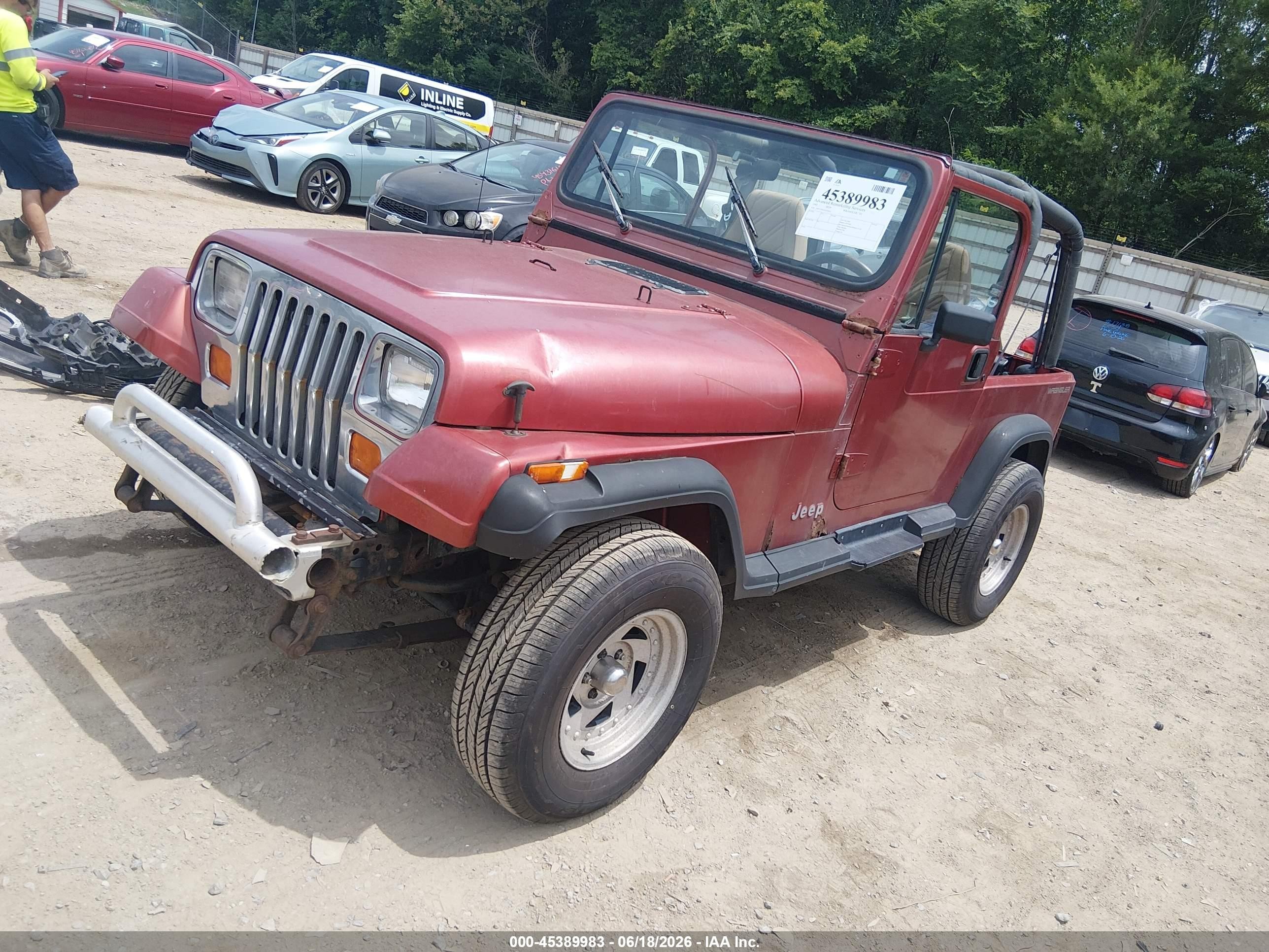 1992 Jeep Wrangler / Yj Red vin: 2J4FY29SXNJ514141