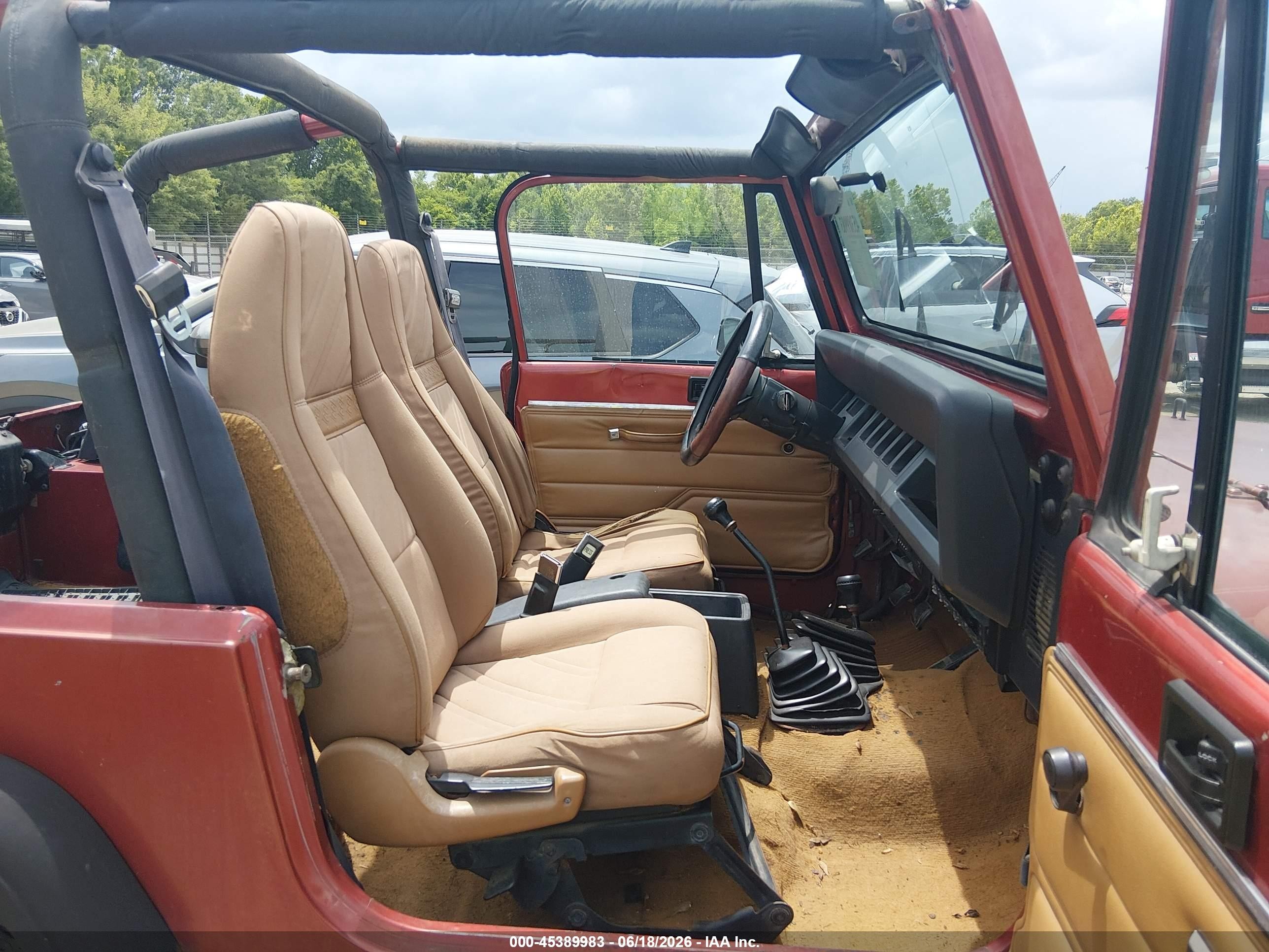 1992 Jeep Wrangler / Yj Red vin: 2J4FY29SXNJ514141