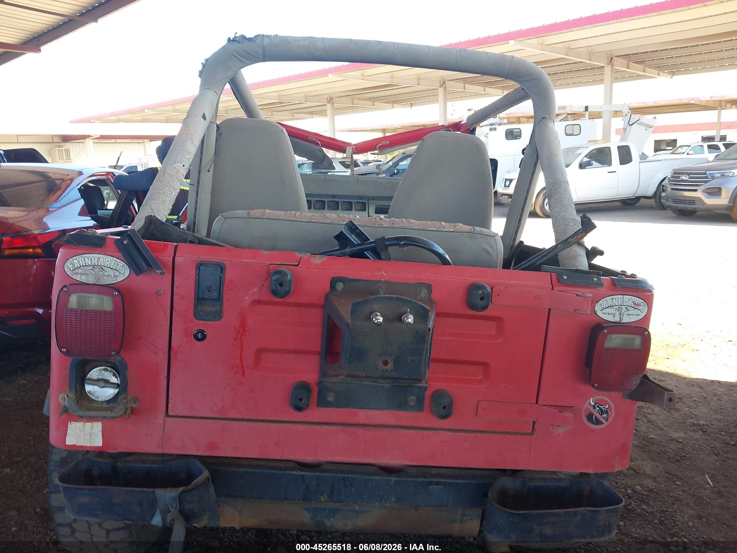 1989 Jeep Wrangler / Yj Red vin: 2J4FY29T2KJ139785