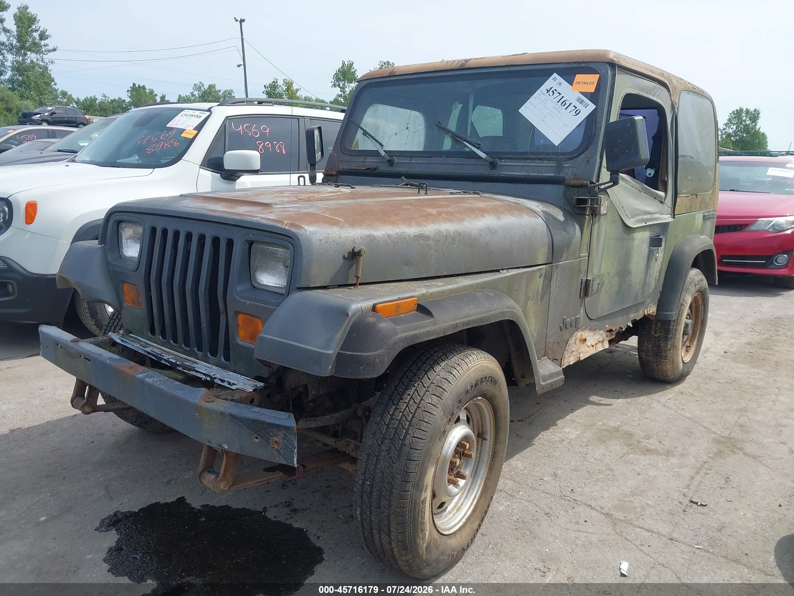 1990 Jeep Wrangler / Yj   Gray vin: 2J4FY29T2LJ519565
