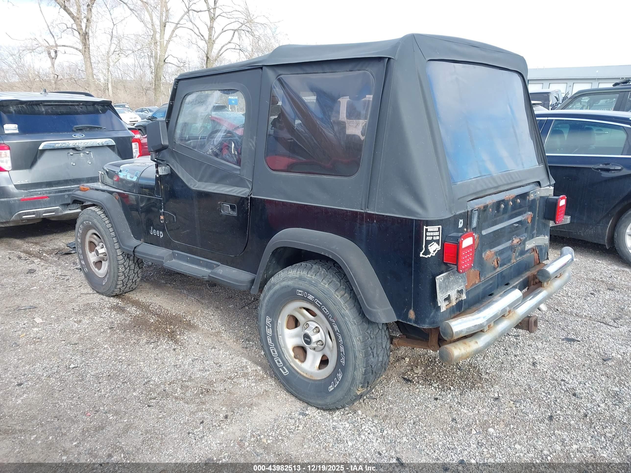 1989 Jeep Wrangler / Yj   Черный vin: 2J4FY29T3KJ155851