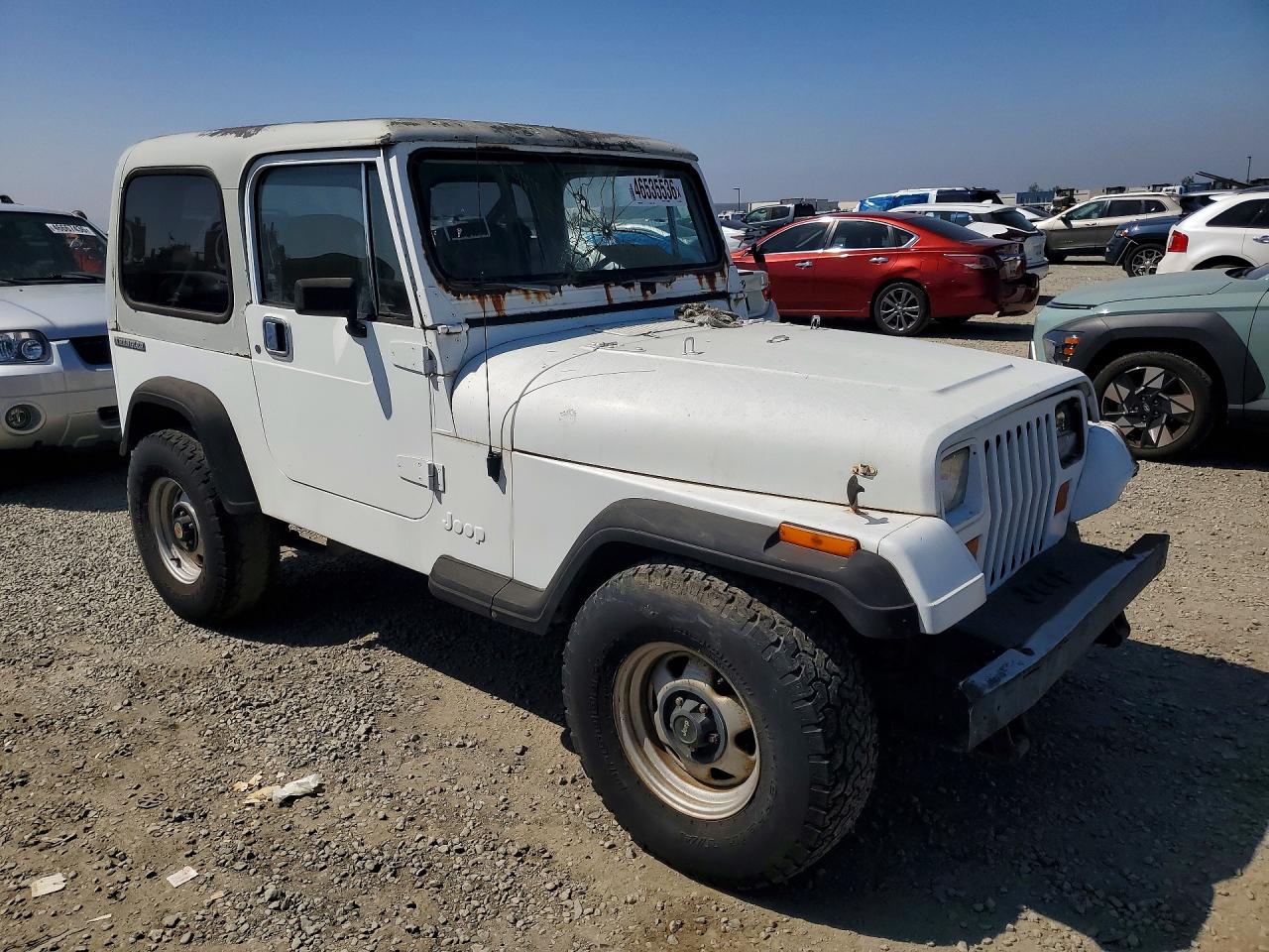 1990 Jeep Wrangler White vin: 2J4FY29T3LJ505562
