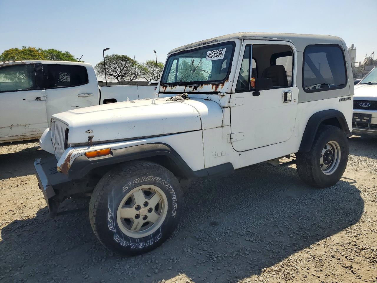 1990 Jeep Wrangler White vin: 2J4FY29T3LJ505562